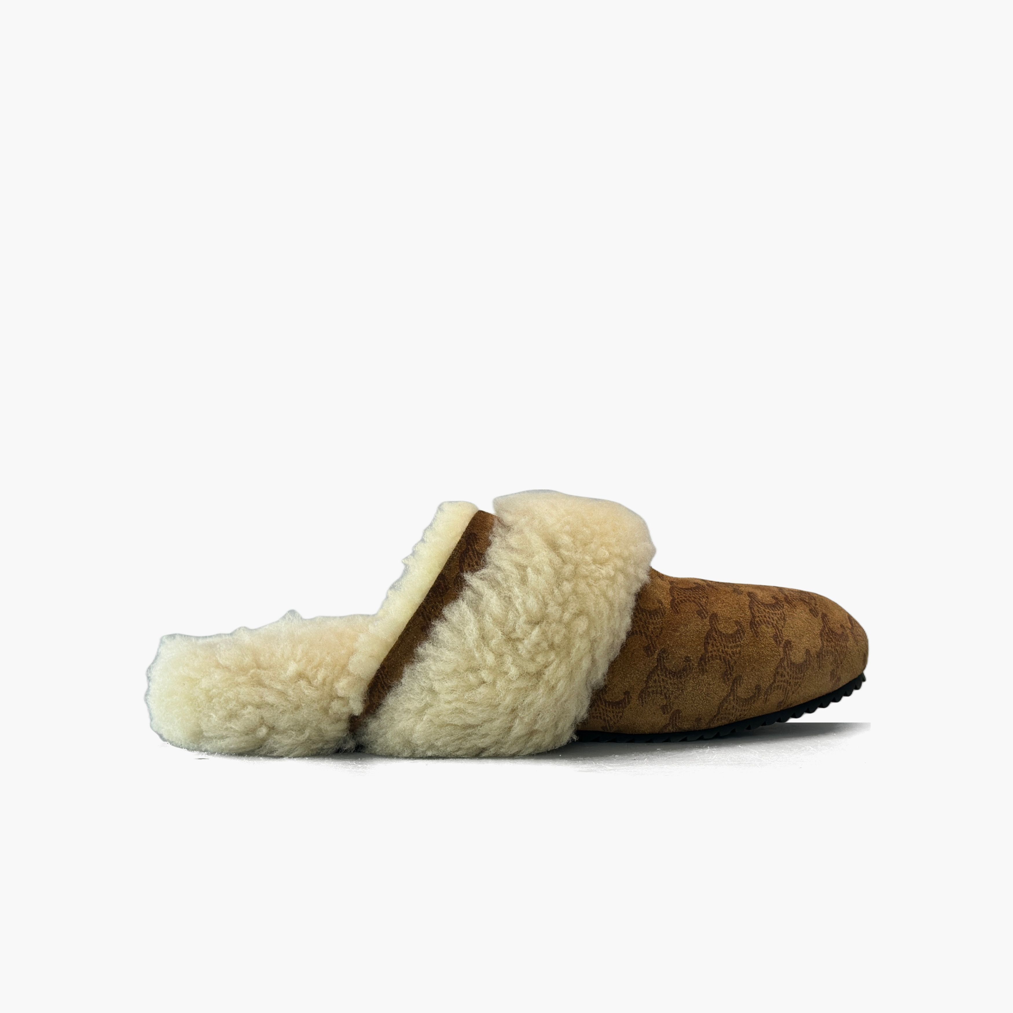 Celine Celine Triomphe Shearling Slides Size 38 Size US 8 / IT 38 - 2 Thumbnail