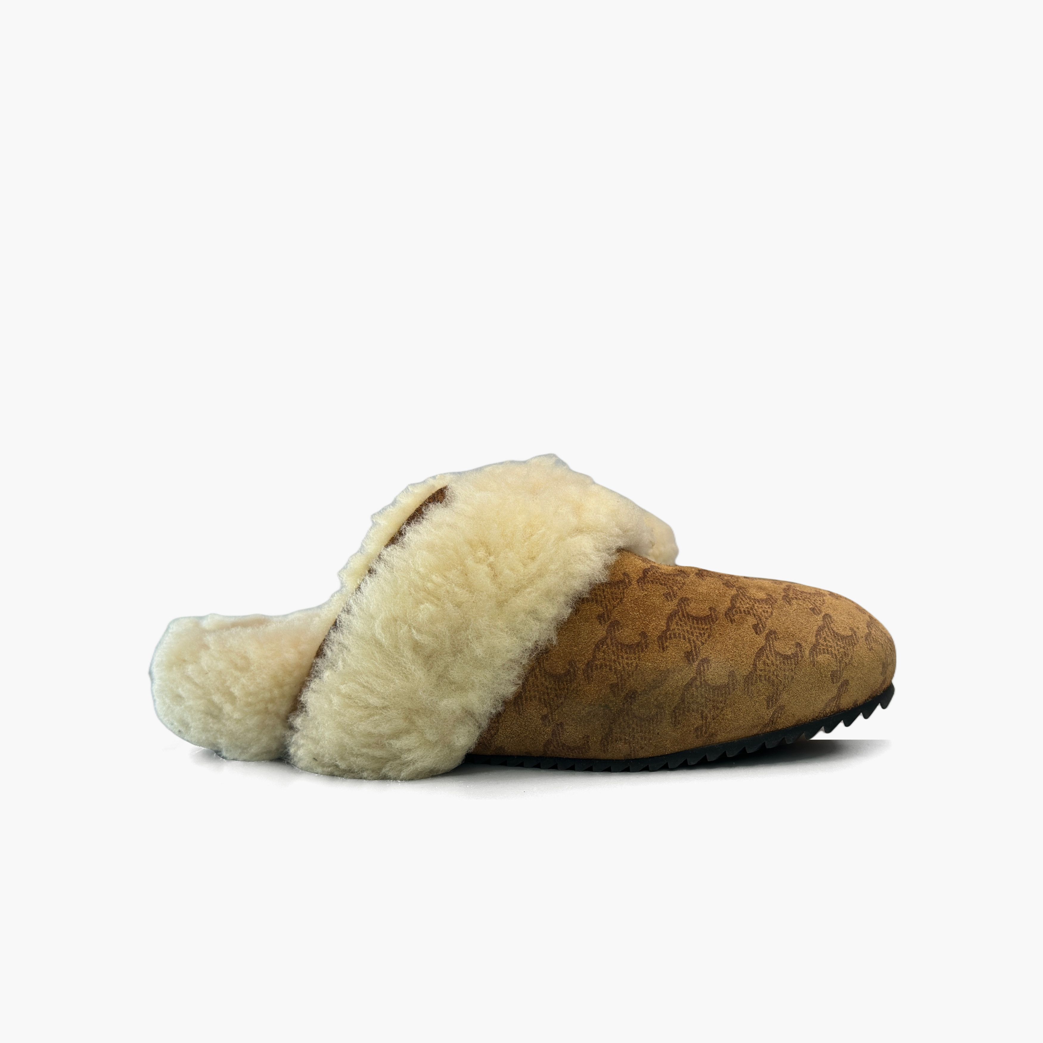 Celine Celine Triomphe Shearling Slides Size 38 Size US 8 / IT 38 - 4 Thumbnail