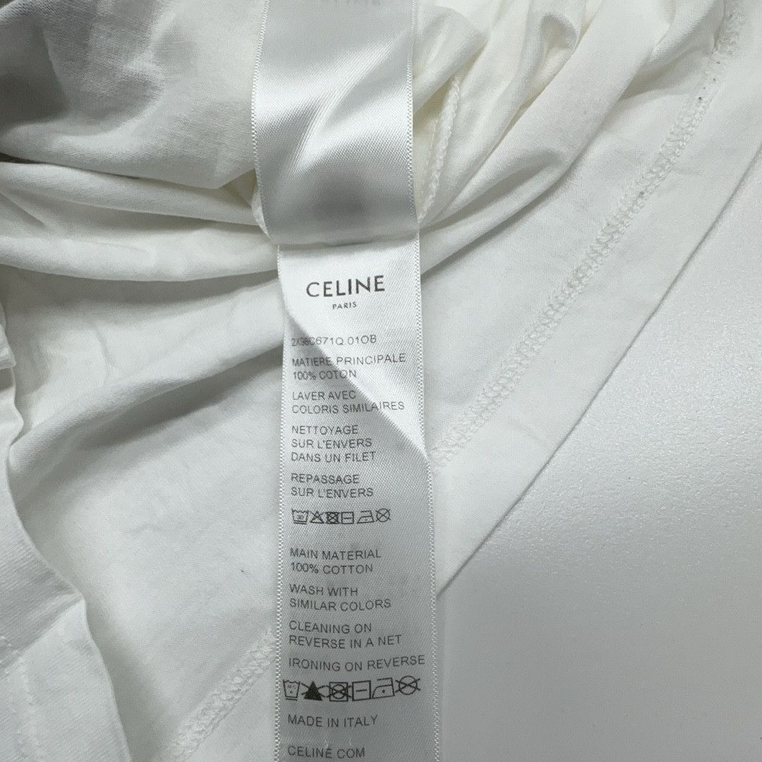 Celine Celine Triomphe Logo T-Shirt XS Size XS / US 0-2 / IT 36-38 - 4 Thumbnail