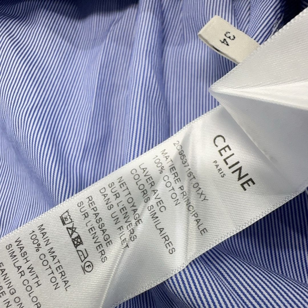 Celine Celine Striped Cotton Button Up Shirt Size 34 Size XS / US 0-2 / IT 36-38 - 4 Thumbnail