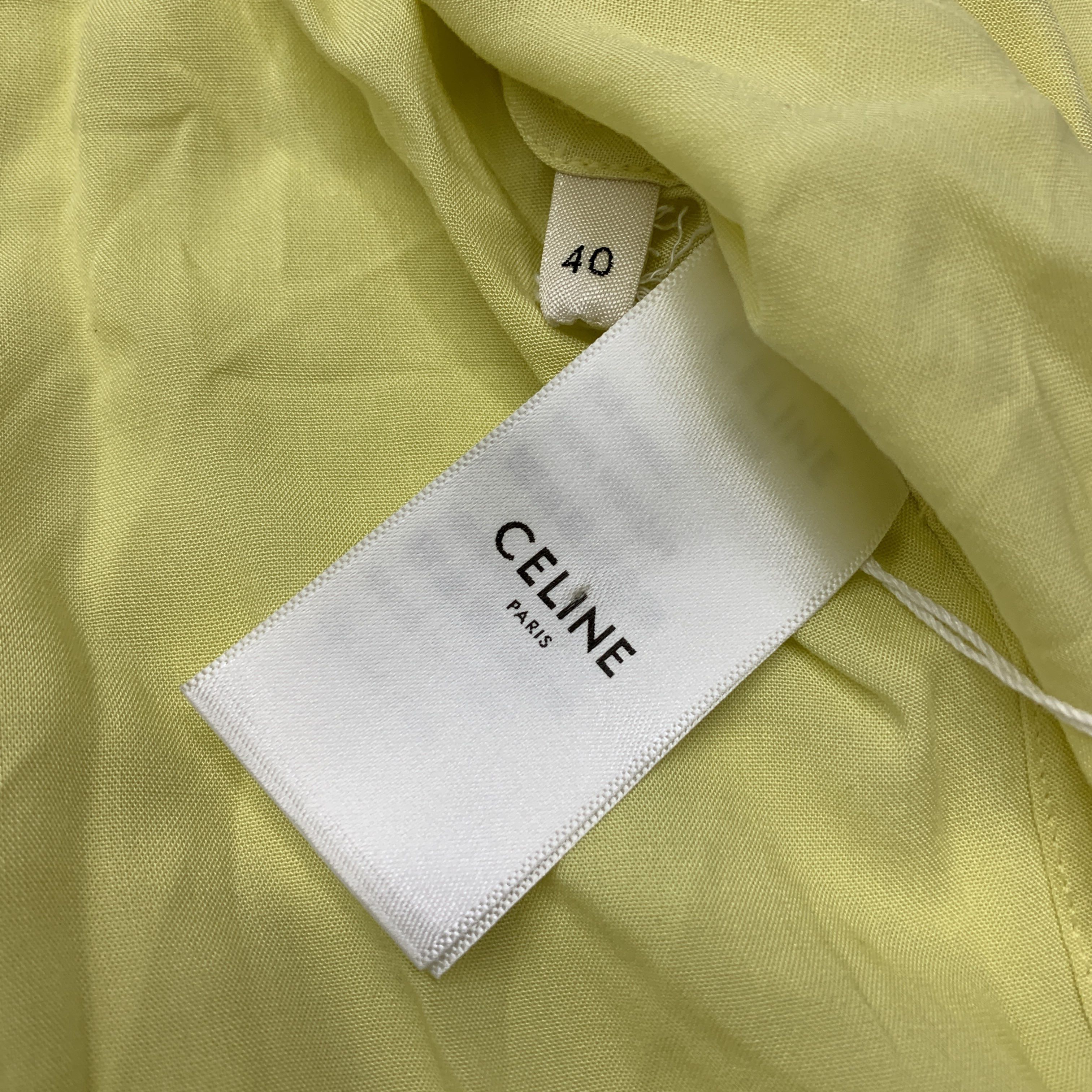 Celine Celine Logo Embroidery Short Sleeve Shirt Size M Size US XXS / EU 40 - 3 Thumbnail