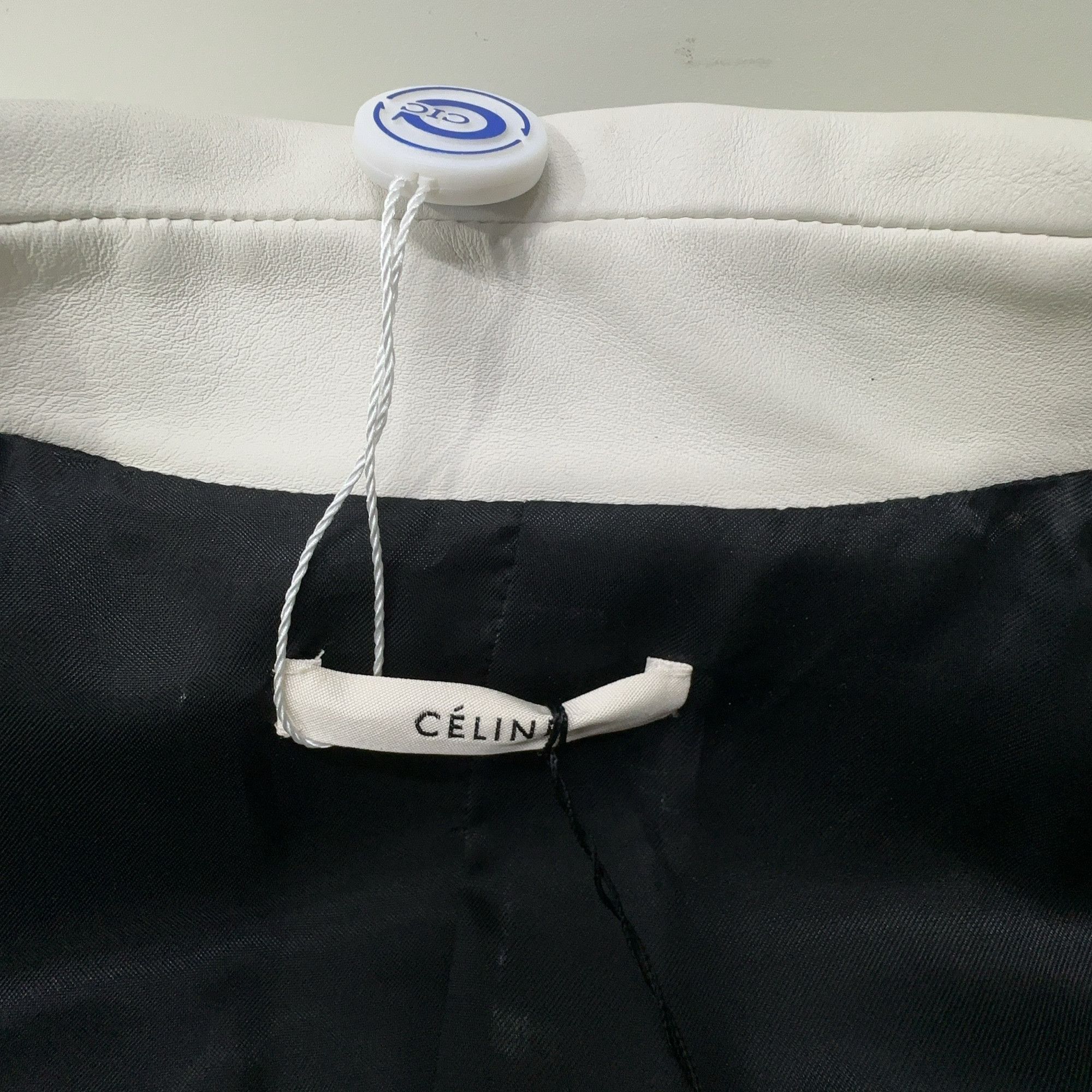 Celine Celine White Leather Moto Jacket Size 38 Size S / US 4 / IT 40 - 5 Thumbnail