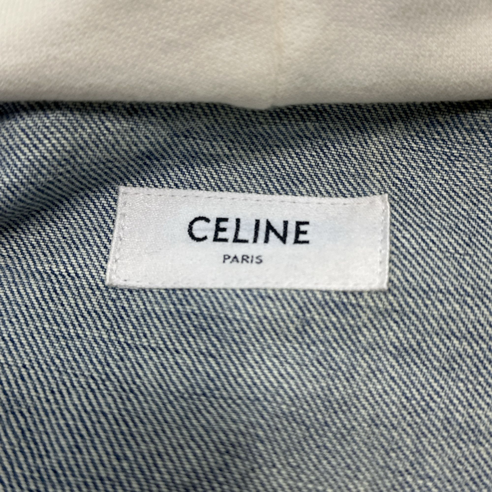 Celine Celine Logo Hood Denim Jacket Size M Size US M / EU 48-50 / 2 - 3 Thumbnail