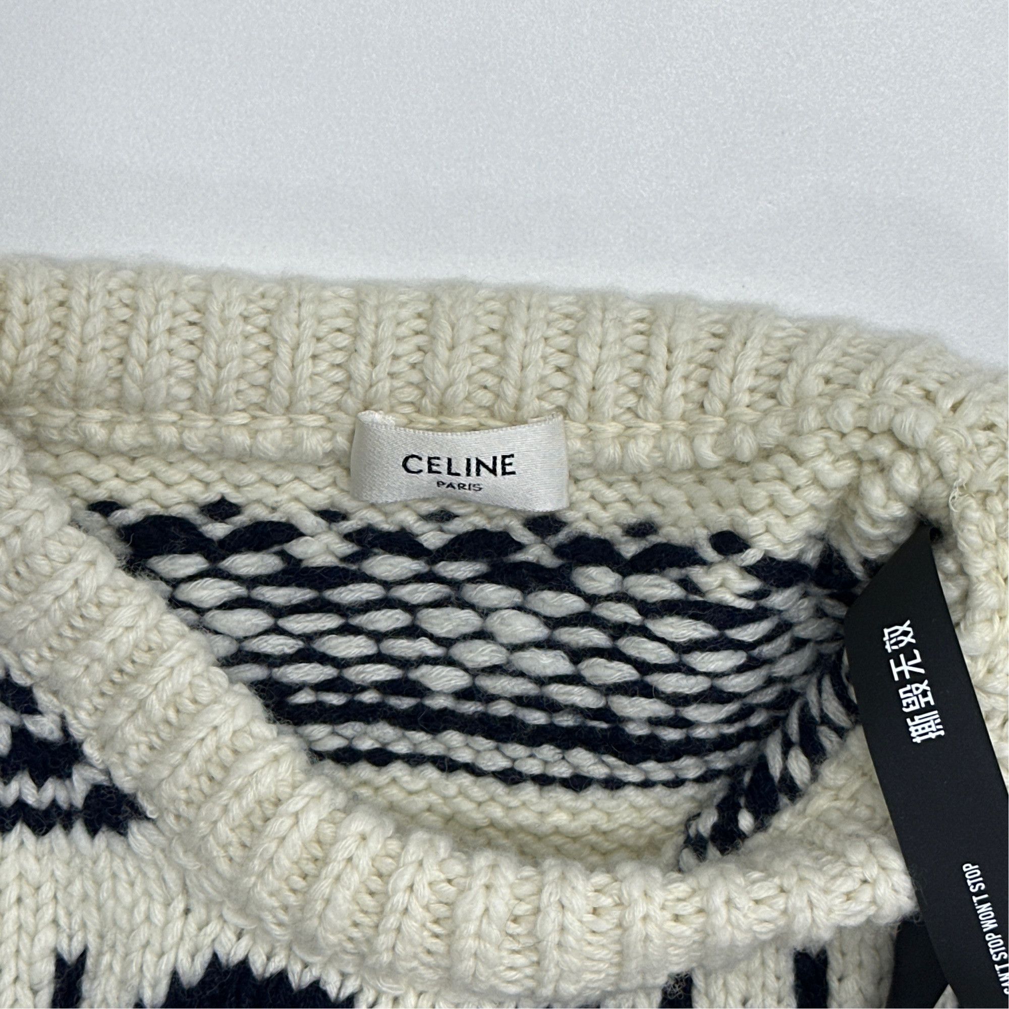 Celine Celine Jacquard Wool-Cashmere Sweater XS Size XS / US 0-2 / IT 36-38 - 4 Thumbnail
