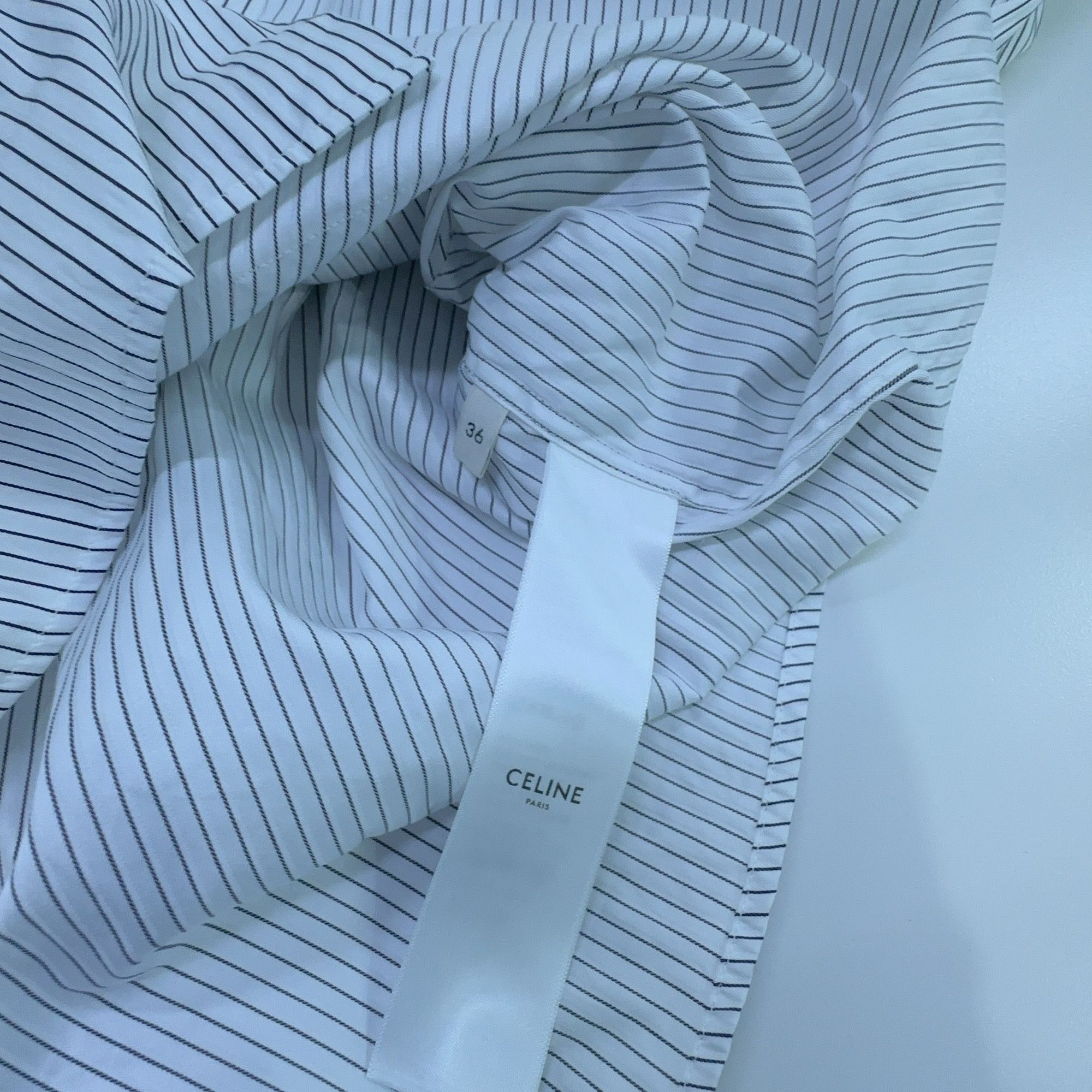 Celine CELINE Striped Poplin Button Up Shirt Size 36 Size XS / US 0-2 / IT 36-38 - 3 Thumbnail