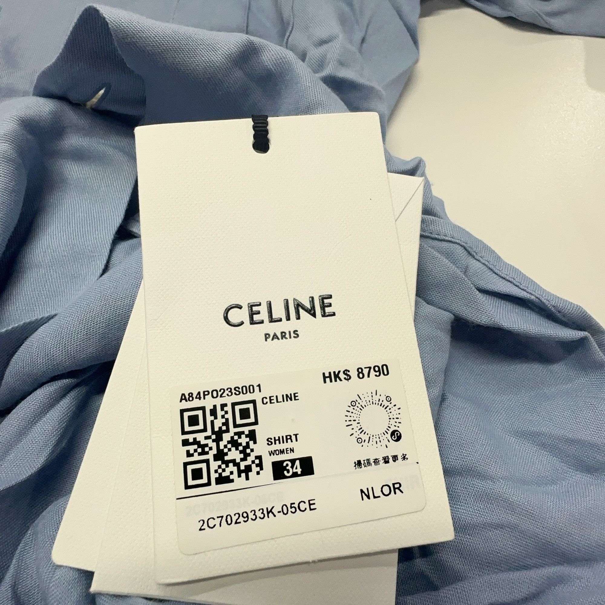 Celine Celine Blue Button Up Shirt Size 34 Size XS / US 0-2 / IT 36-38 - 4 Thumbnail
