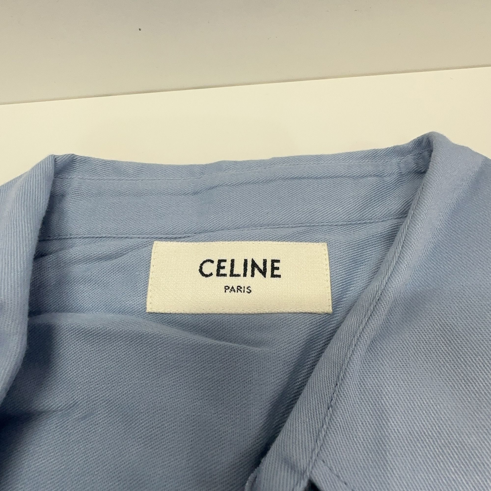 Celine Celine Blue Button Up Shirt Size 34 Size XS / US 0-2 / IT 36-38 - 3 Thumbnail