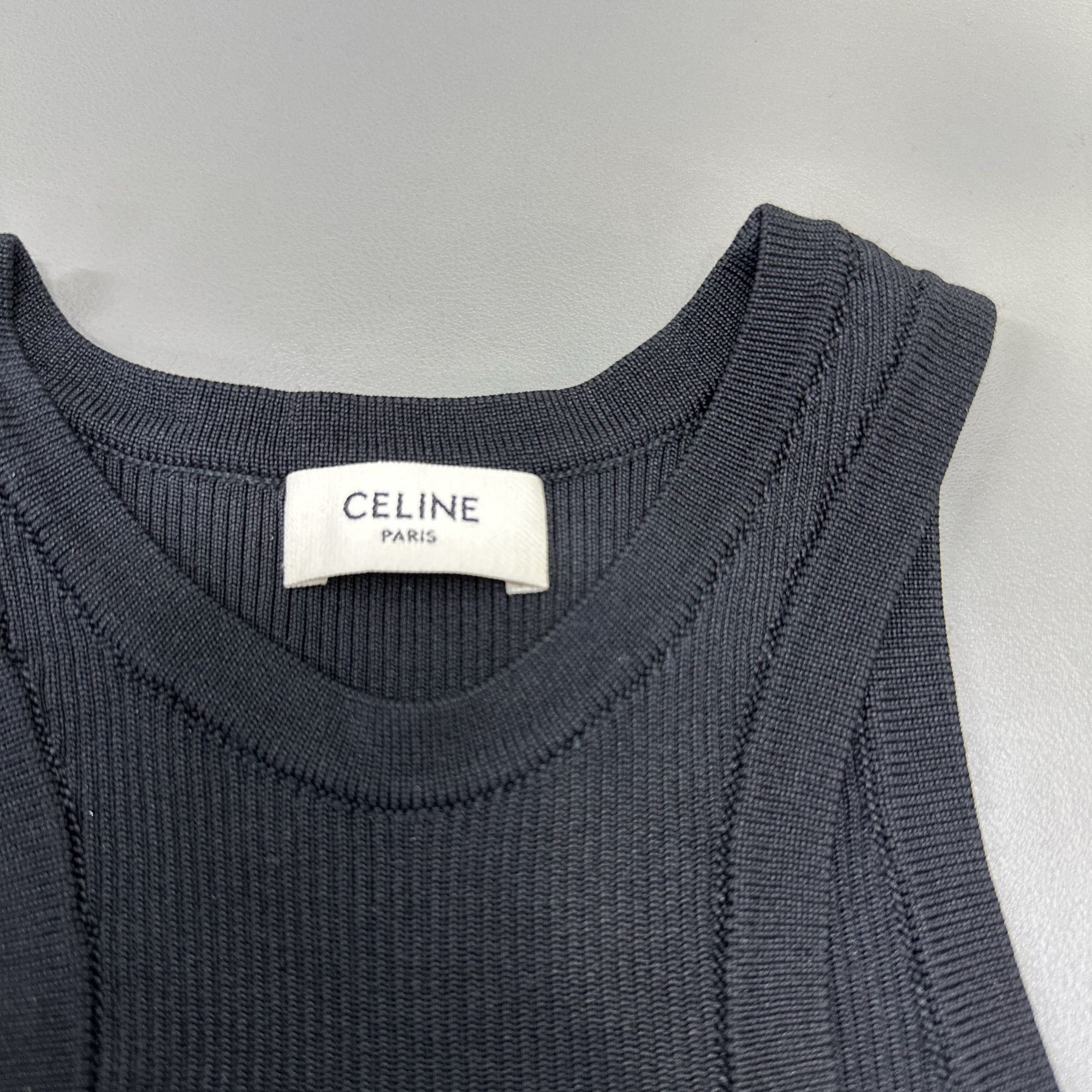 Celine CELINE Triomphe Logo Sleeveless Dress Size M Size M / US 6-8 / IT 42-44 - 3 Thumbnail