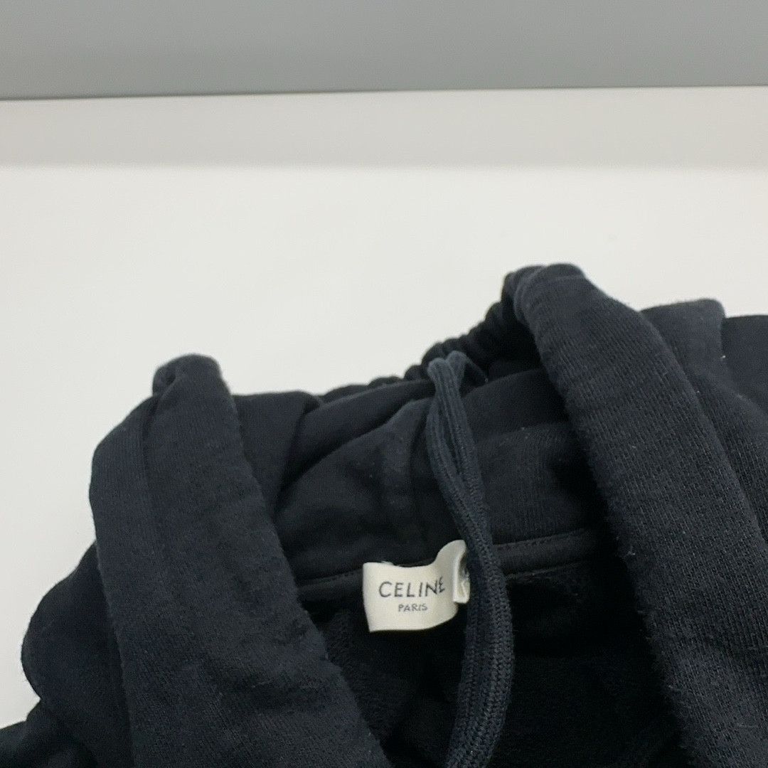 Celine Celine Logo Hoodie Black Size L Size US L / EU 52-54 / 3 - 5 Thumbnail