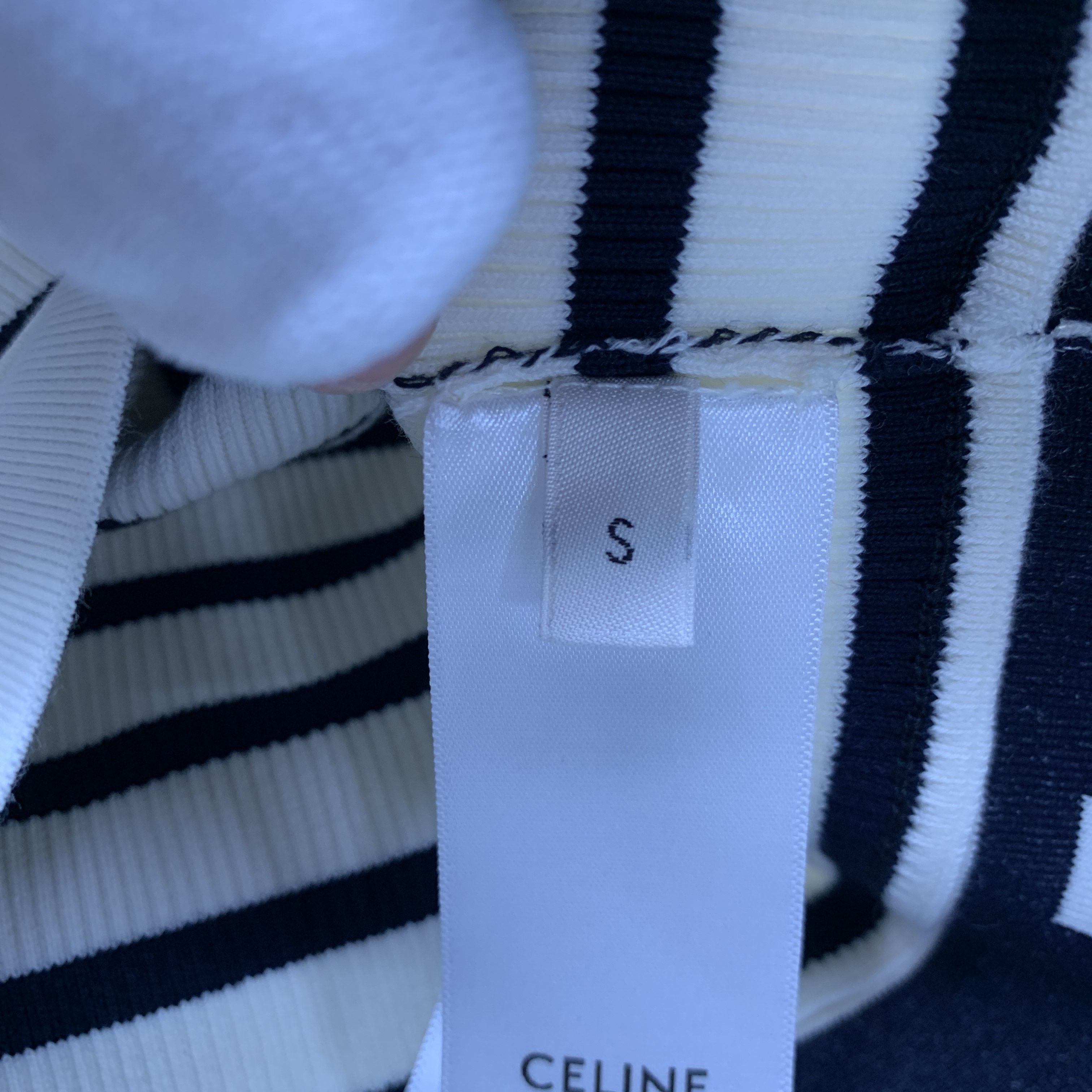 Celine Celine Striped Logo Tank Top Size S Size S / US 4 / IT 40 - 4 Thumbnail