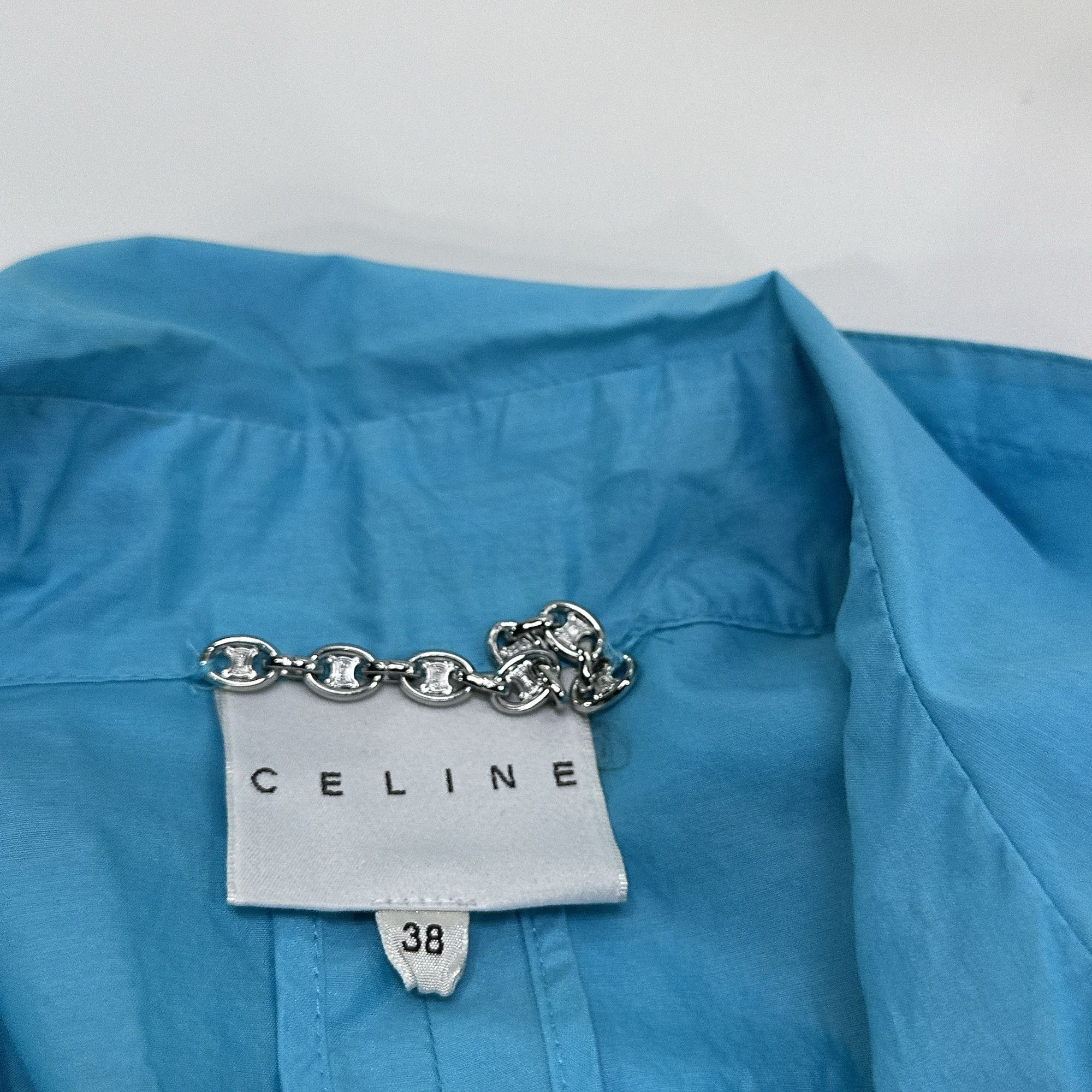 Celine Celine Double Breasted Coat Blue Size 38 Size S / US 4 / IT 40 - 4 Thumbnail