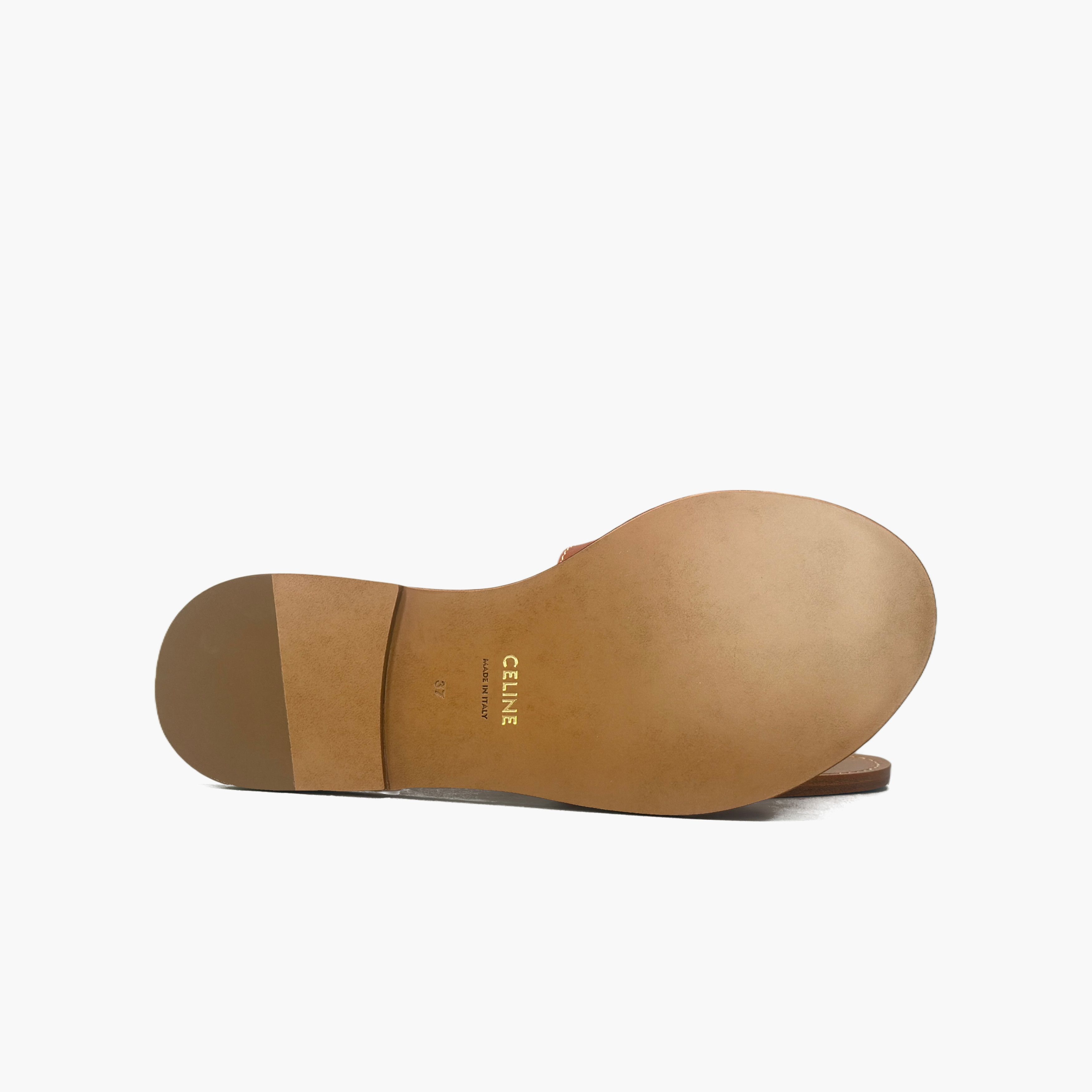 Celine Celine Triomphe Leather Slides Size 37 Size US 7 / IT 37 - 7 Thumbnail