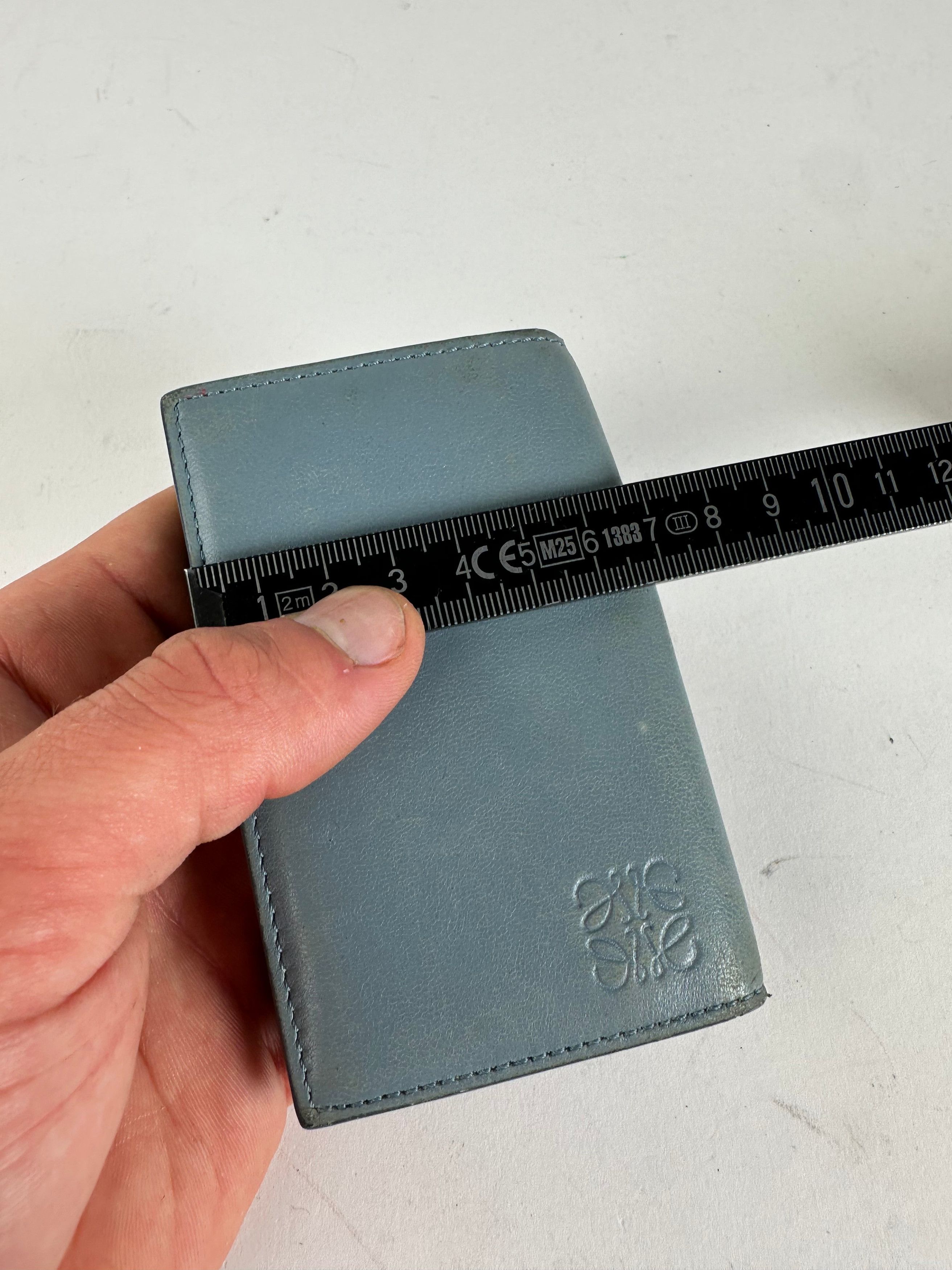 Loewe Vintage Anagram Bifold Card Holder Pale Blue Leather Size ONE SIZE - 10 Thumbnail