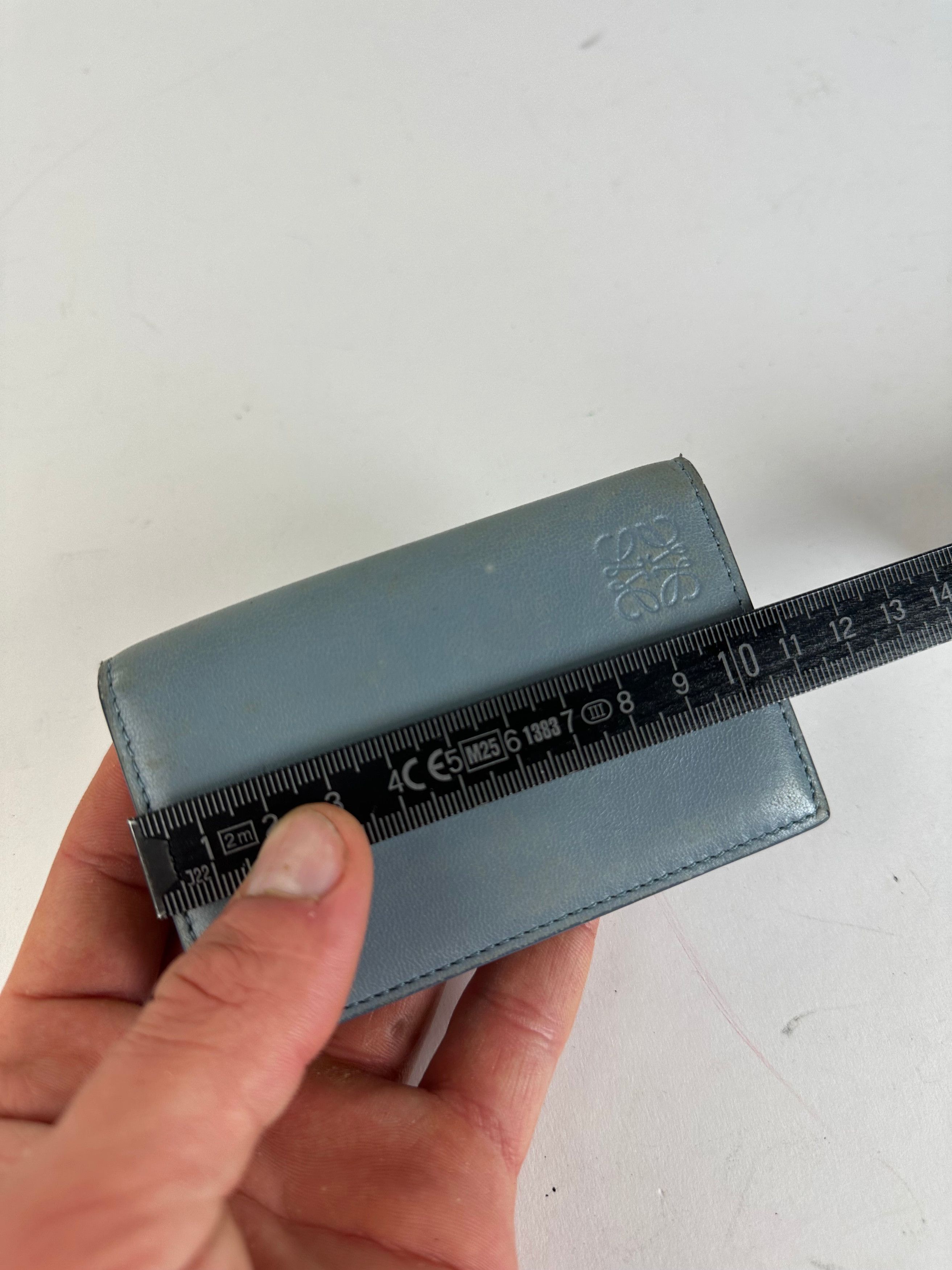 Loewe Vintage Anagram Bifold Card Holder Pale Blue Leather Size ONE SIZE - 9 Thumbnail