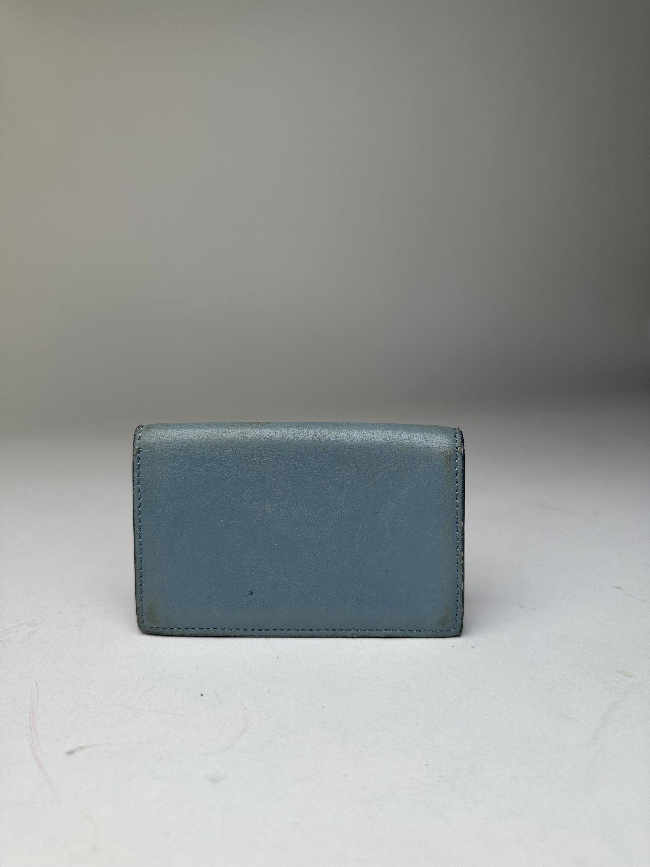 Loewe Vintage Anagram Bifold Card Holder Pale Blue Leather Size ONE SIZE - 3 Thumbnail