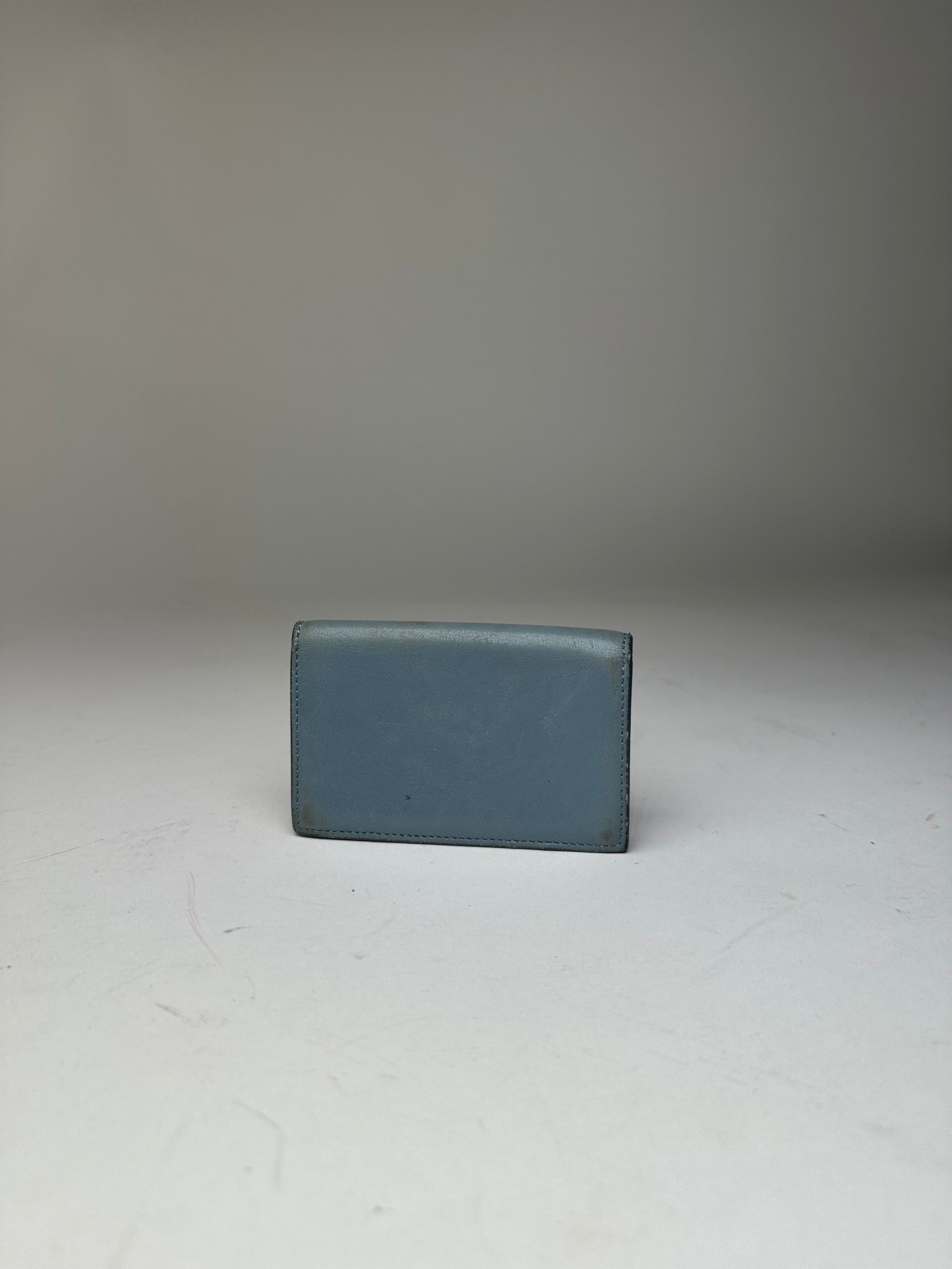 Loewe Vintage Anagram Bifold Card Holder Pale Blue Leather Size ONE SIZE - 4 Thumbnail