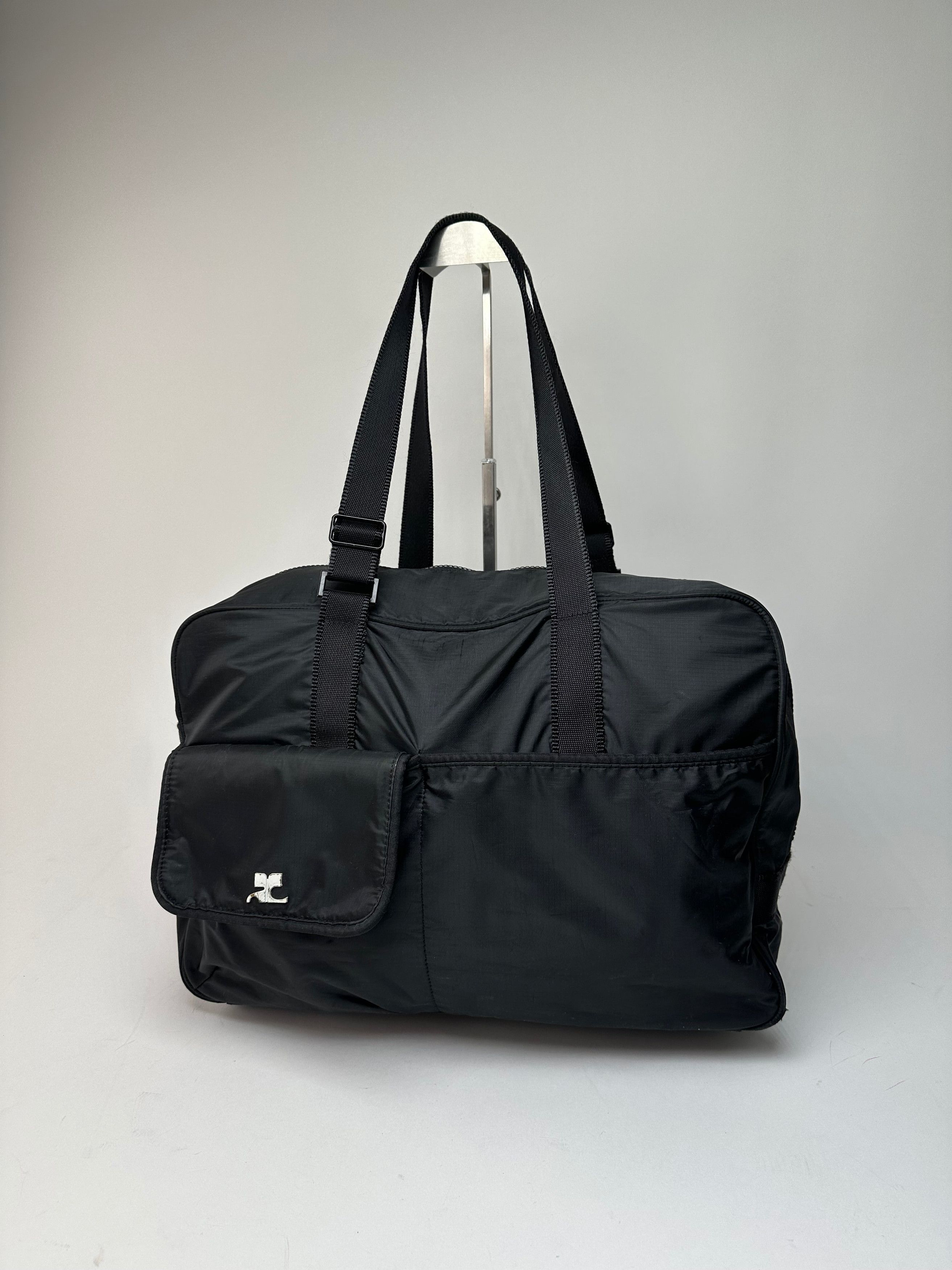 Courreges Vintage Ripstop Nylon Weekender Duffle Bag Black Size ONE SIZE - 13 Thumbnail