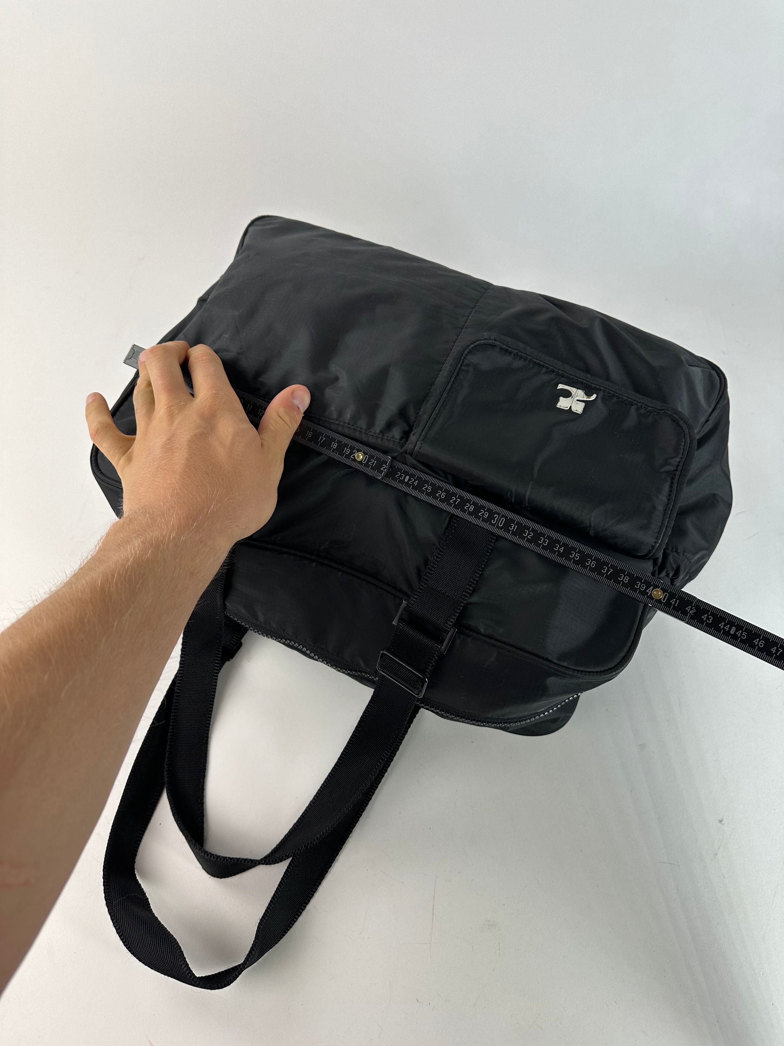Courreges Vintage Ripstop Nylon Weekender Duffle Bag Black Size ONE SIZE - 10 Thumbnail