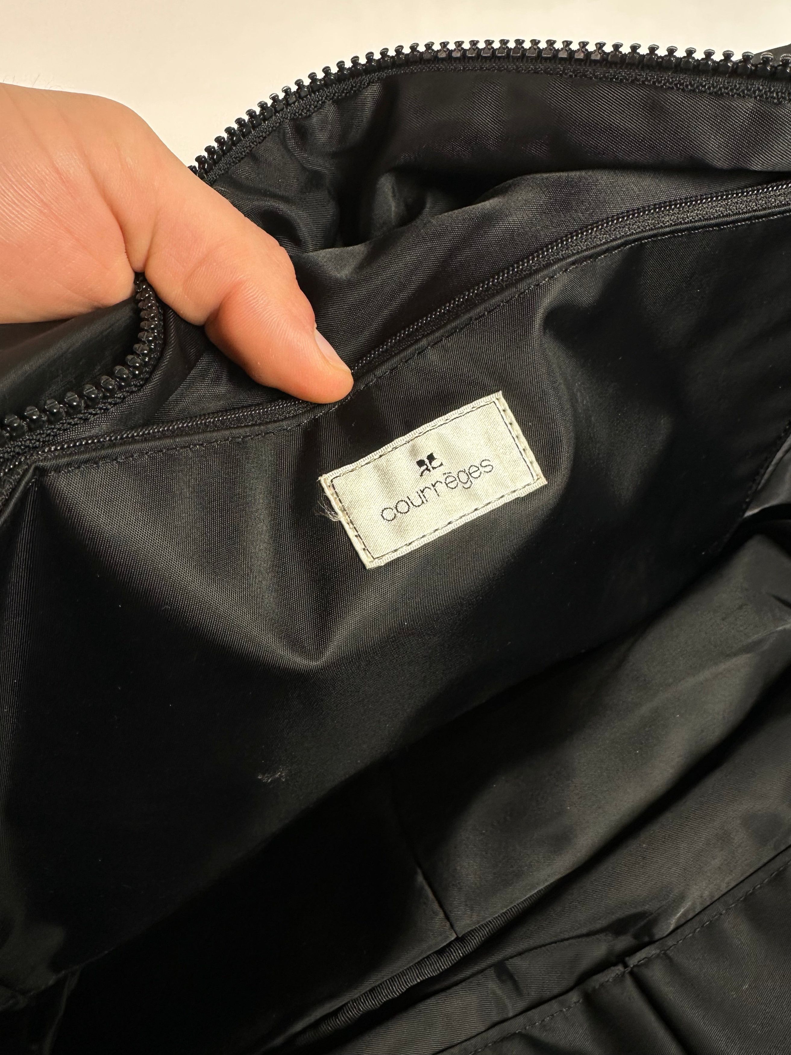 Courreges Vintage Ripstop Nylon Weekender Duffle Bag Black Size ONE SIZE - 4 Thumbnail