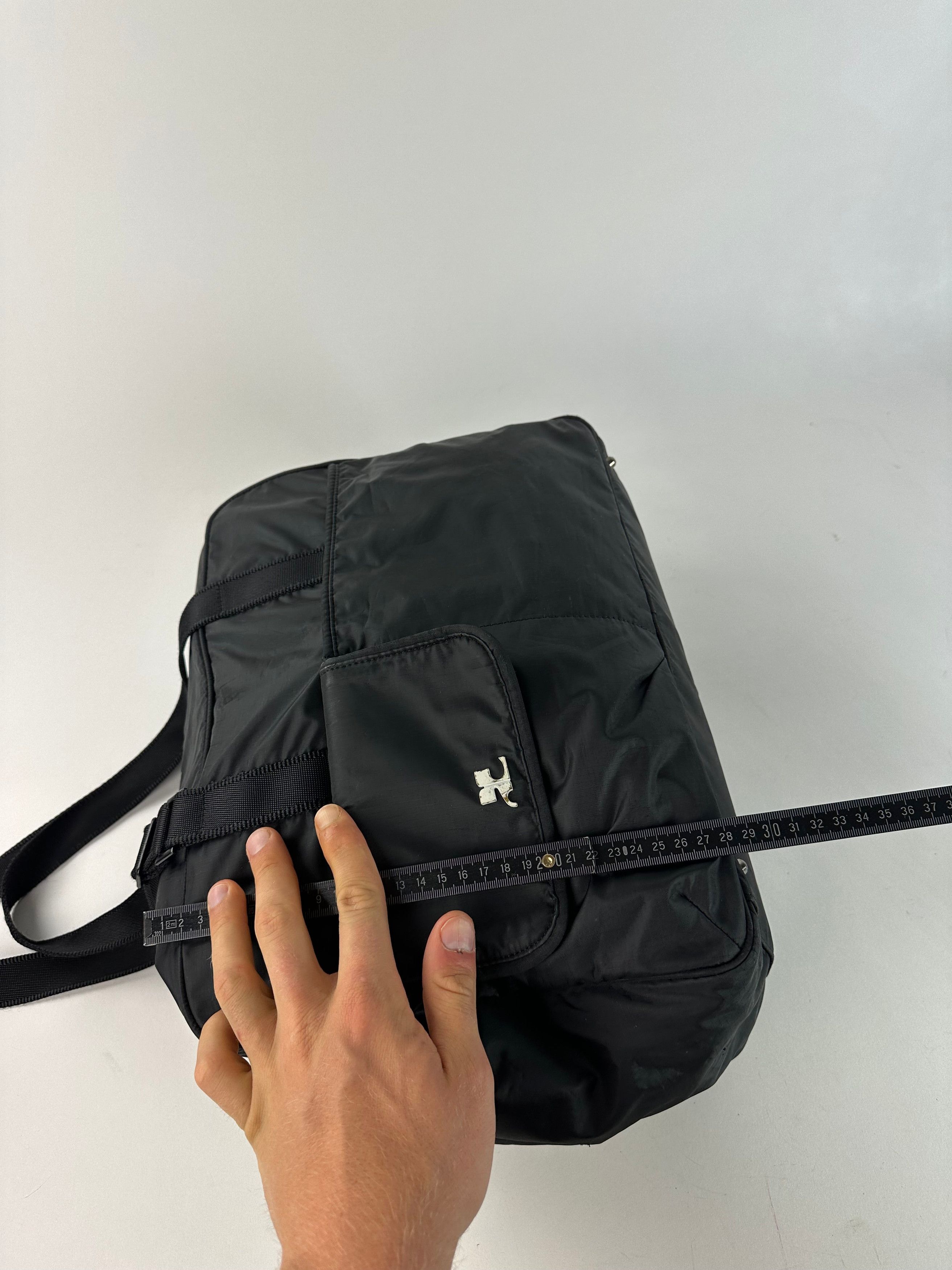 Courreges Vintage Ripstop Nylon Weekender Duffle Bag Black Size ONE SIZE - 11 Thumbnail