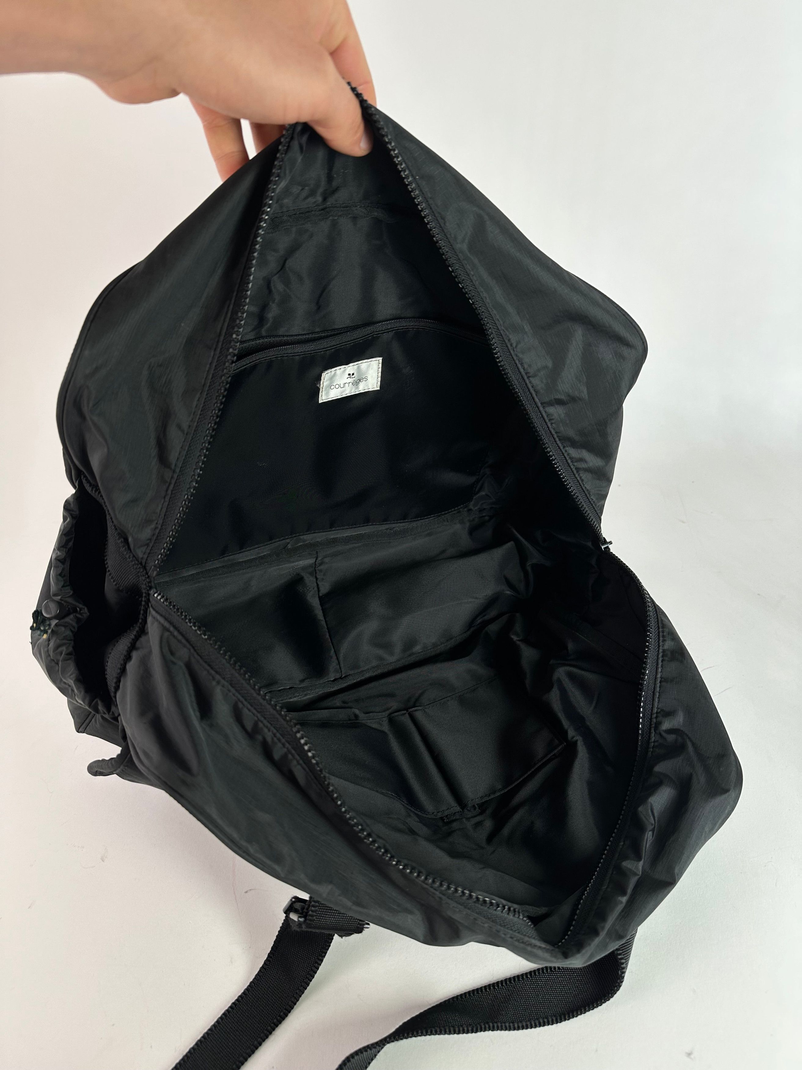 Courreges Vintage Ripstop Nylon Weekender Duffle Bag Black Size ONE SIZE - 3 Thumbnail