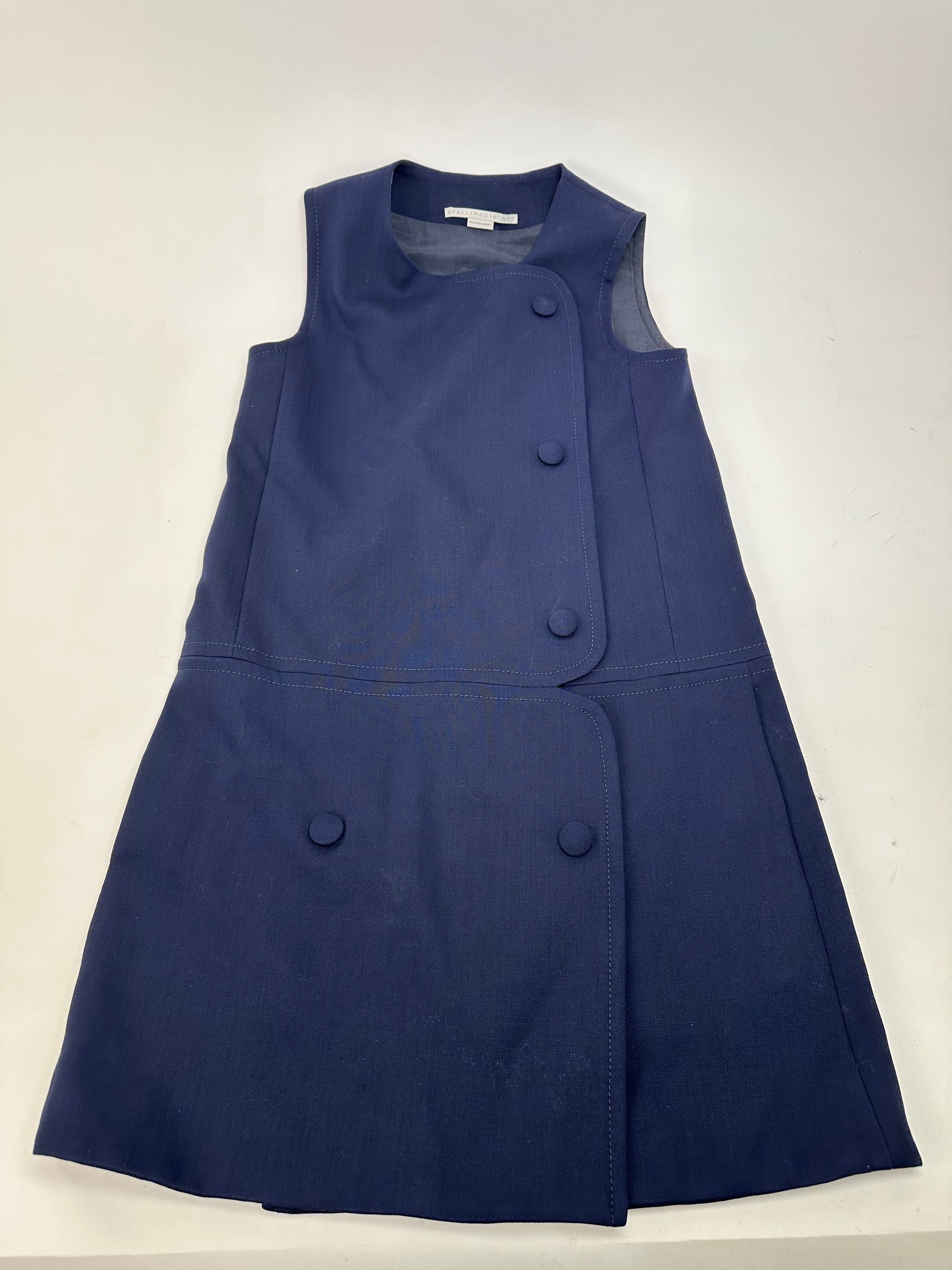 Stella McCartney Vintage Sleeveless Shift Dress Navy Size S / US 4 / IT 40 - 6 Thumbnail