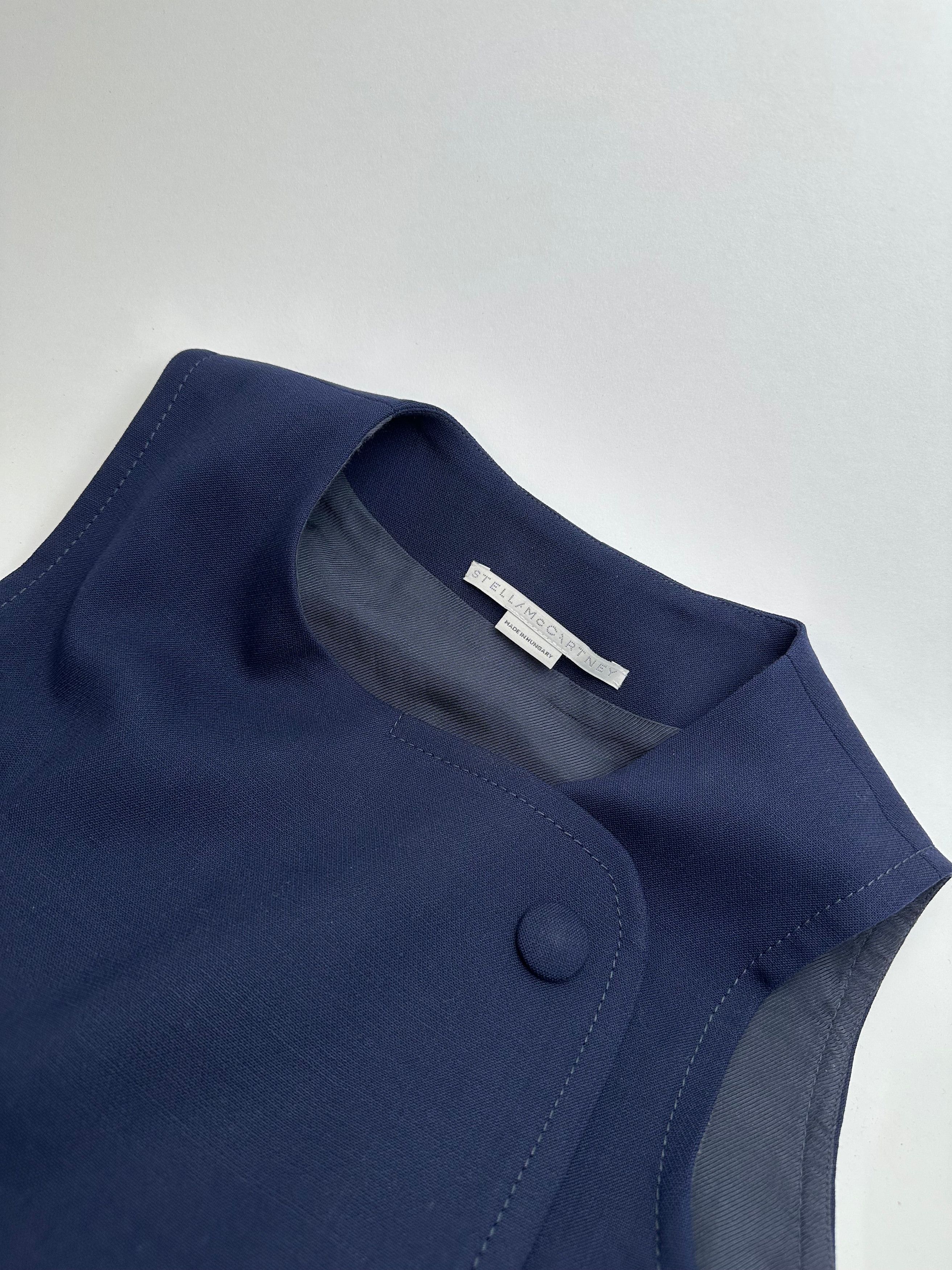 Stella McCartney Vintage Sleeveless Shift Dress Navy Size S / US 4 / IT 40 - 8 Thumbnail