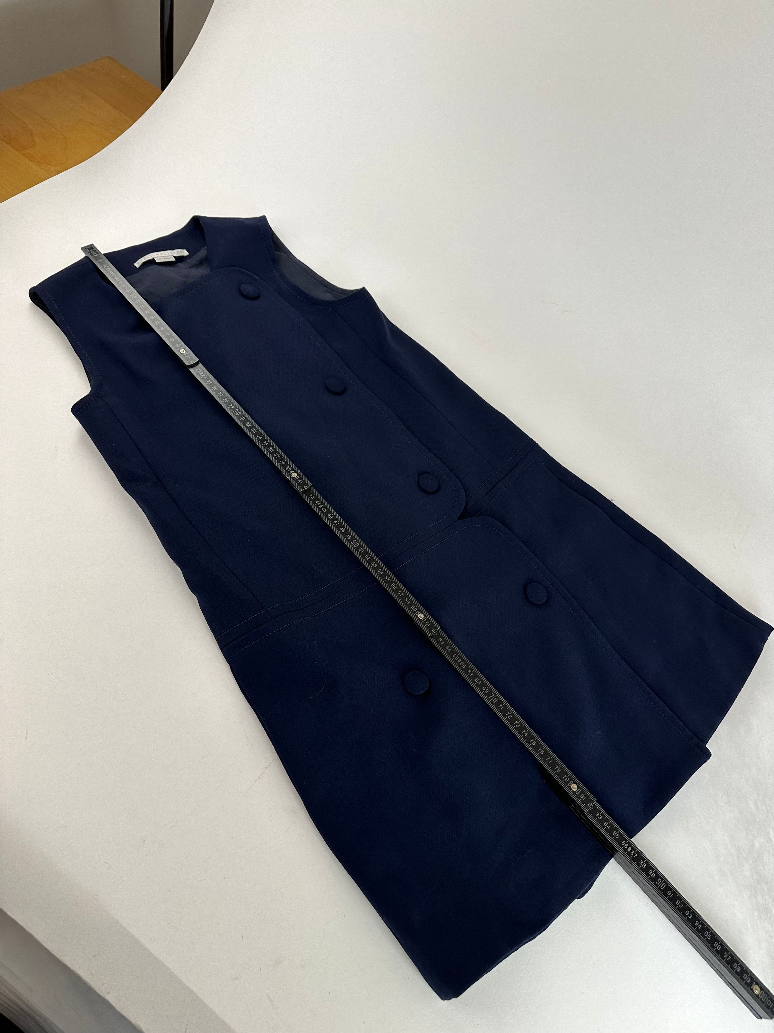 Stella McCartney Vintage Sleeveless Shift Dress Navy Size S / US 4 / IT 40 - 9 Thumbnail