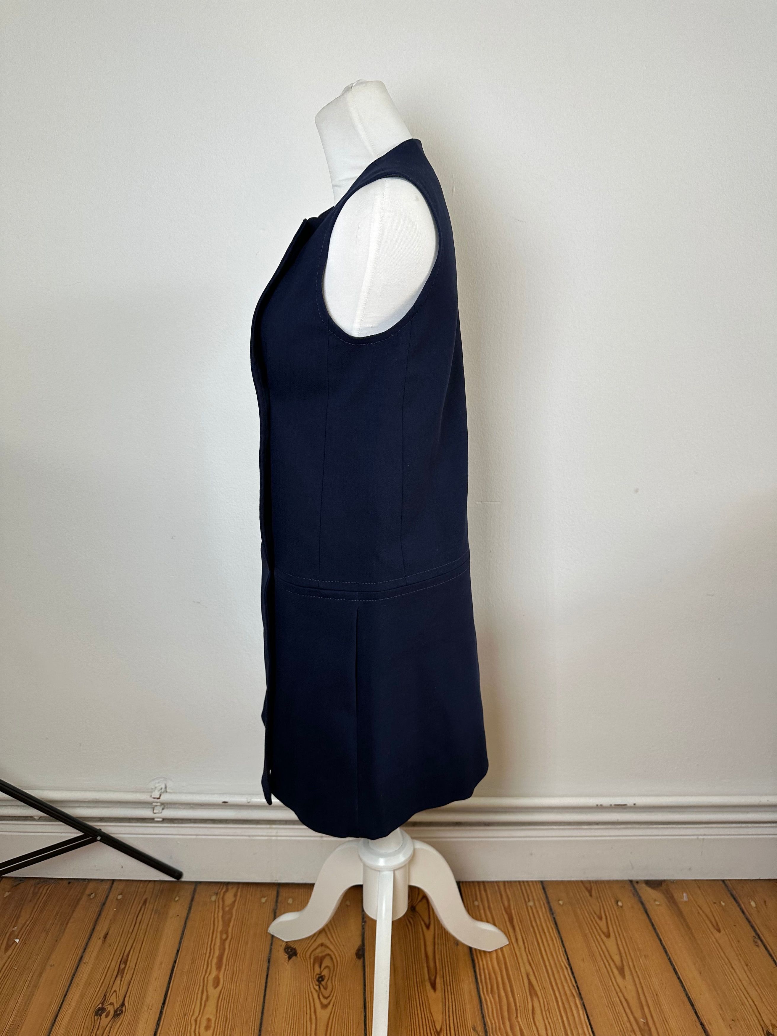 Stella McCartney Vintage Sleeveless Shift Dress Navy Size S / US 4 / IT 40 - 2 Thumbnail