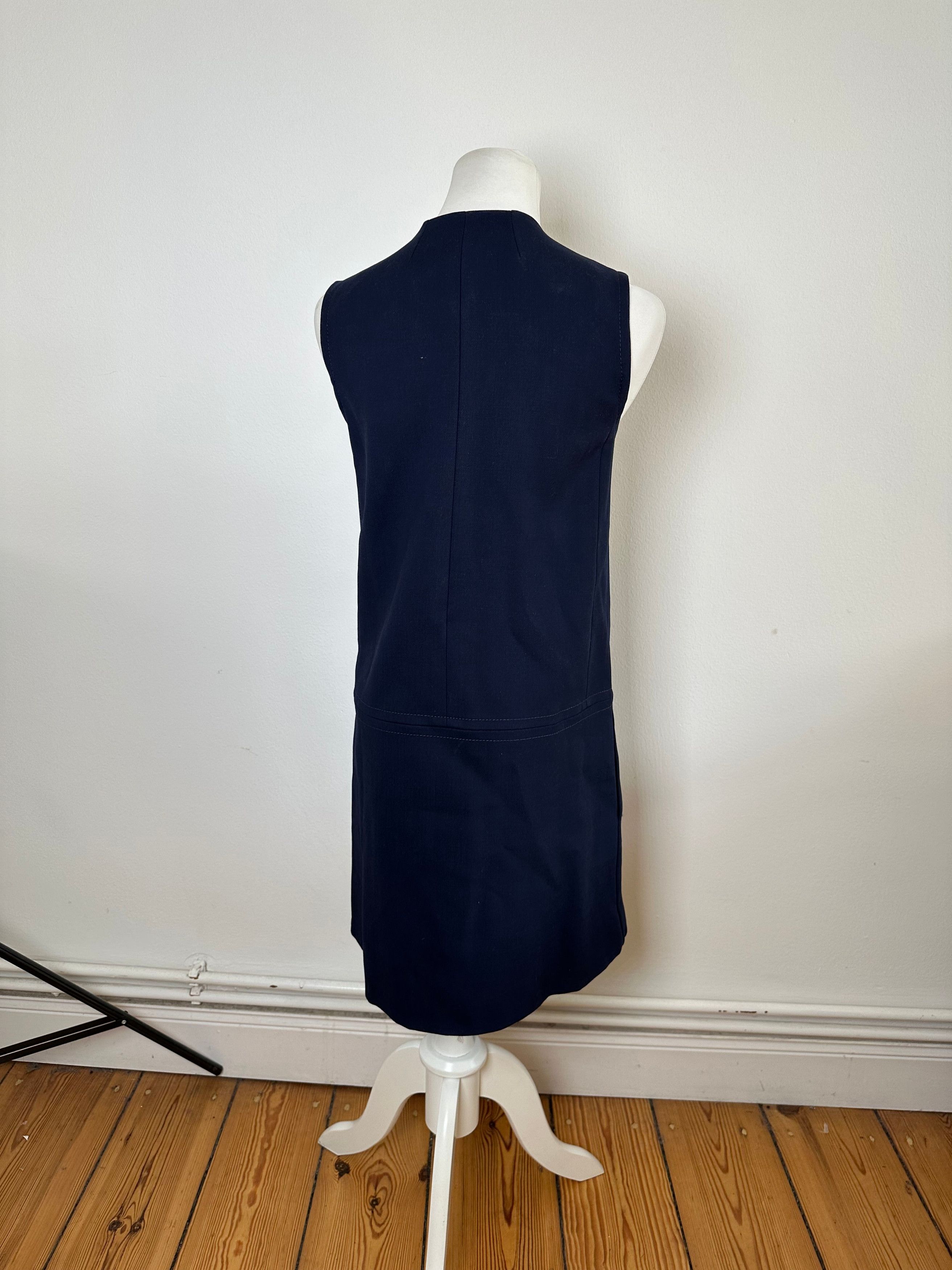 Stella McCartney Vintage Sleeveless Shift Dress Navy Size S / US 4 / IT 40 - 3 Thumbnail