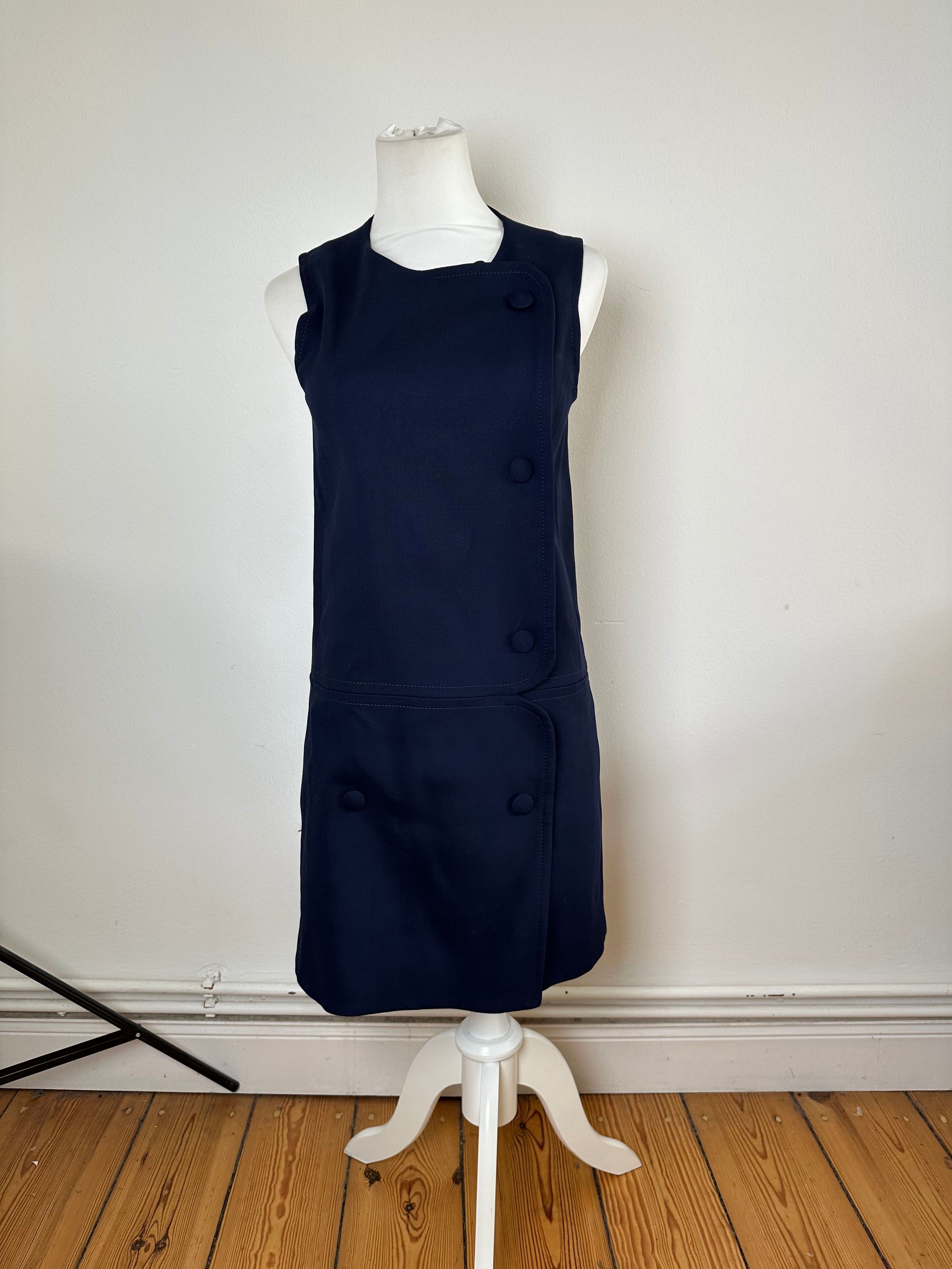 Stella McCartney Vintage Sleeveless Shift Dress Navy Size S / US 4 / IT 40 - 12 Thumbnail