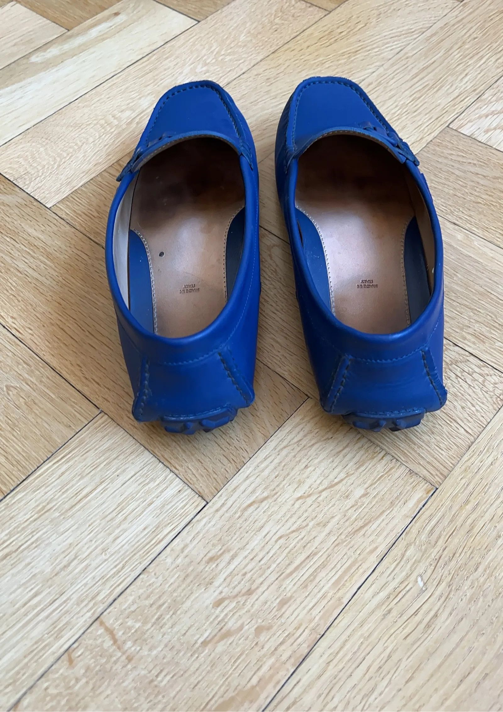 Bally Bally Electric Blue Calf Plain Loafers Size US 8 / IT 38 - 2 Thumbnail