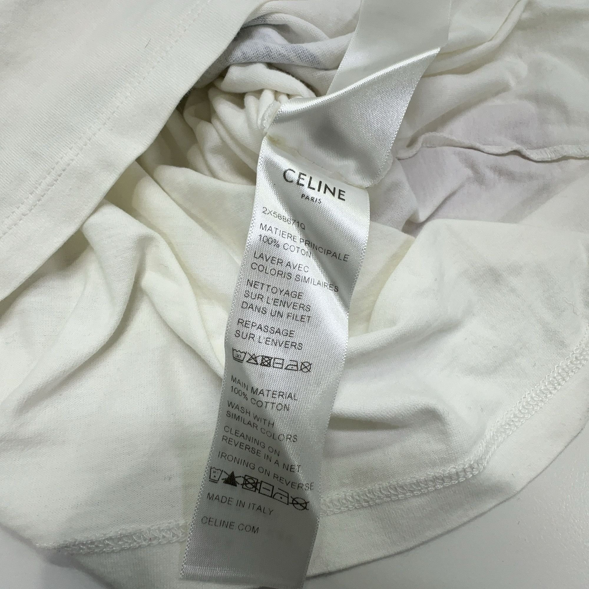 Celine CELINE Triomphe Logo Ringer T-Shirt Size XS Size XS / US 0-2 / IT 36-38 - 3 Thumbnail