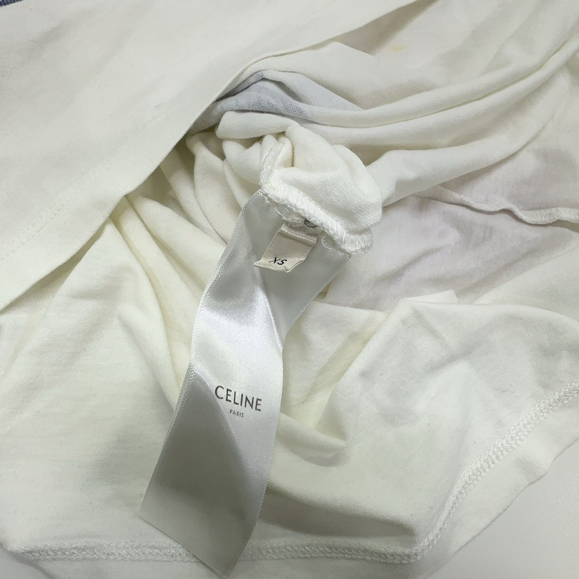Celine CELINE Triomphe Logo Ringer T-Shirt Size XS Size XS / US 0-2 / IT 36-38 - 4 Thumbnail