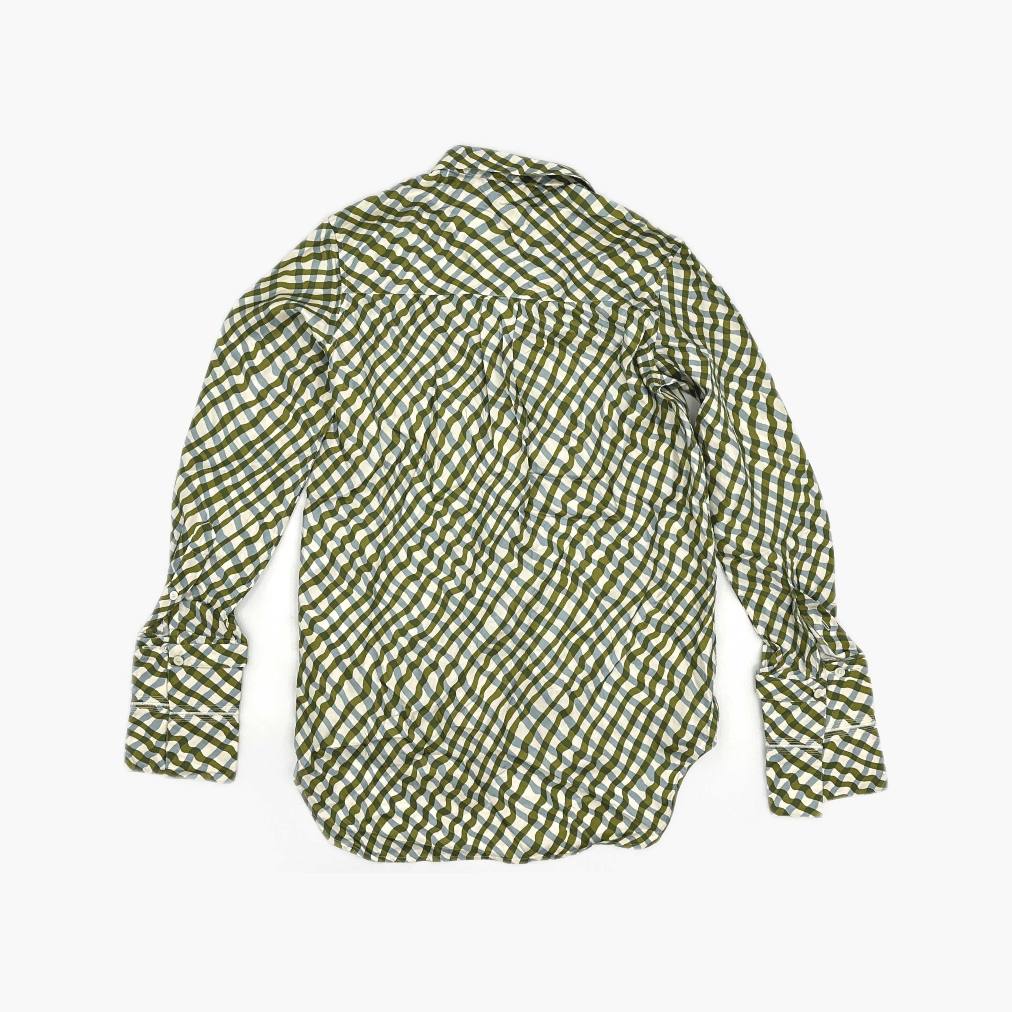 Celine Celine Green Gingham Button Up Shirt Size 34 Size XS / US 0-2 / IT 36-38 - 2 Thumbnail