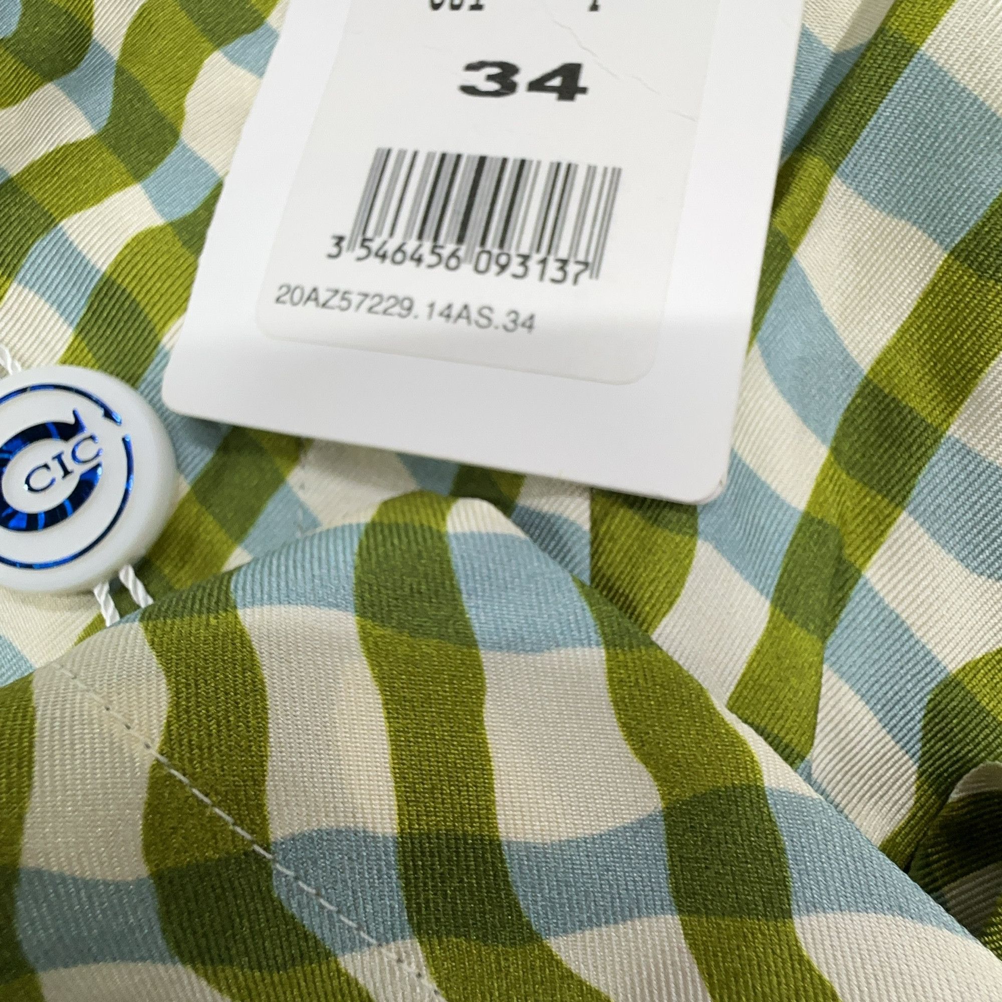 Celine Celine Green Gingham Button Up Shirt Size 34 Size XS / US 0-2 / IT 36-38 - 5 Thumbnail