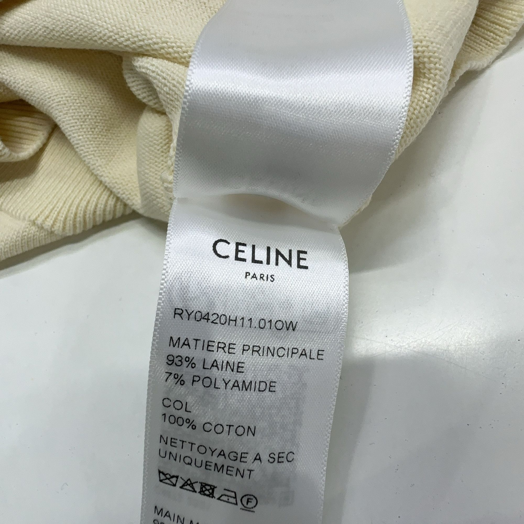 Celine CELINE Lace Collar Sleeveless Wool Sweater Size S Size S / US 4 / IT 40 - 6 Thumbnail