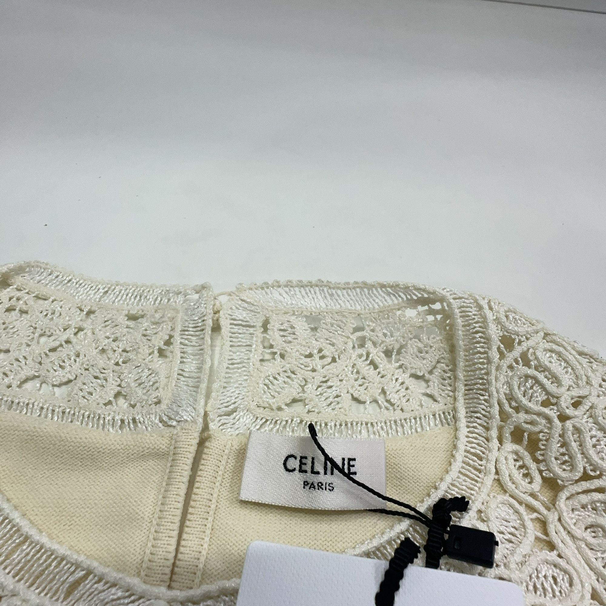 Celine CELINE Lace Collar Sleeveless Wool Sweater Size S Size S / US 4 / IT 40 - 3 Thumbnail
