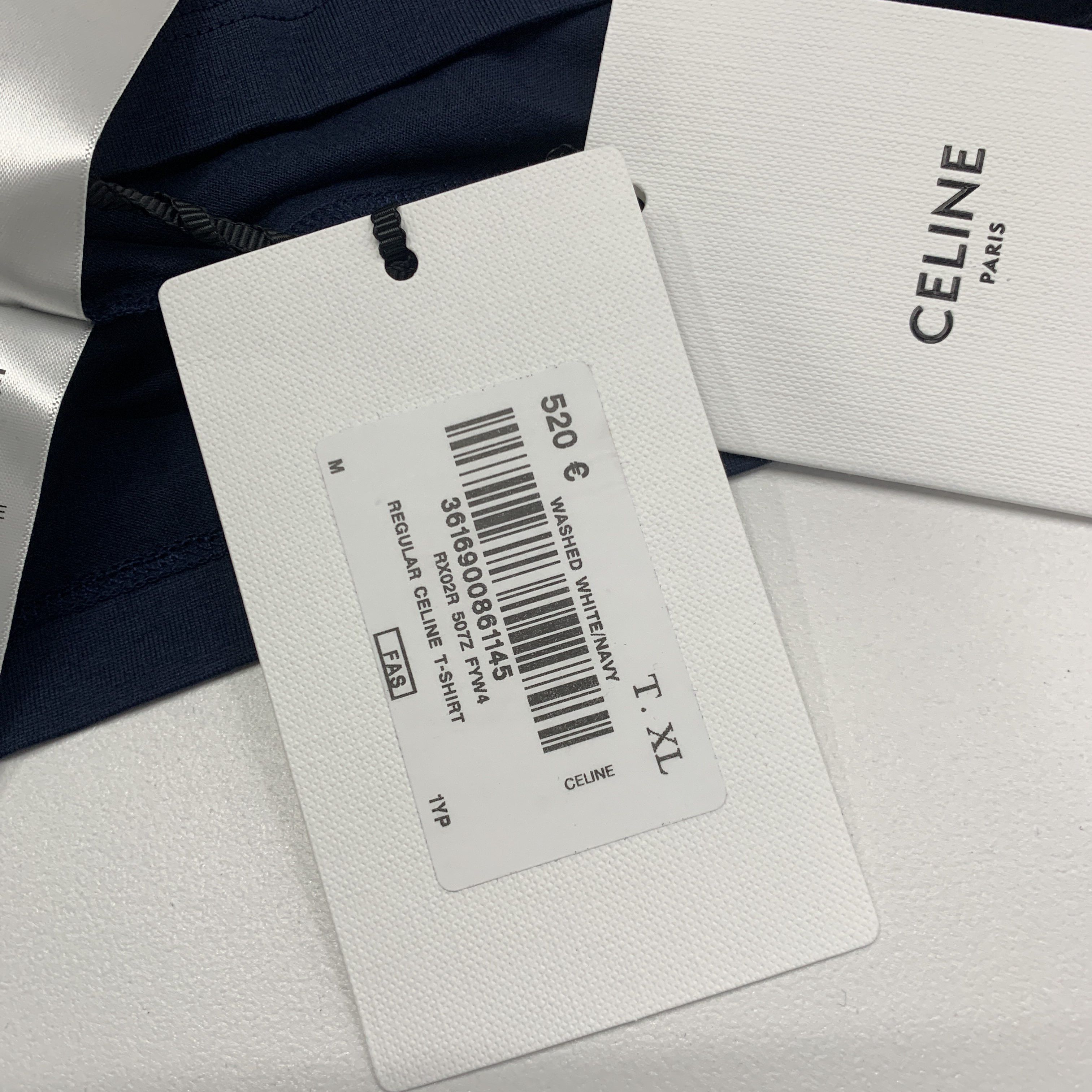 Celine Celine Logo Ringer T-Shirt Size XL Size US XL / EU 56 / 4 - 4 Thumbnail