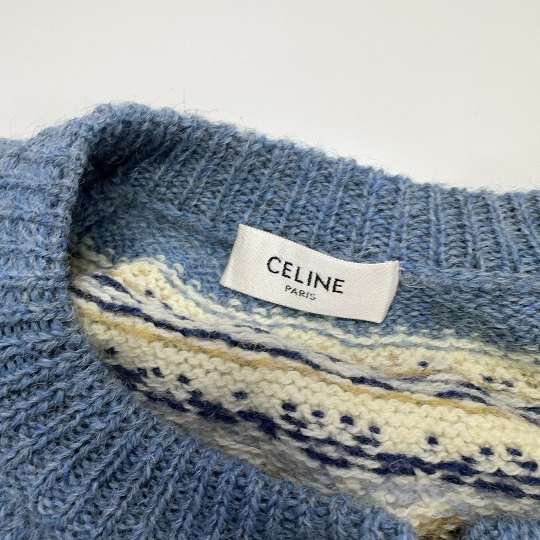 Celine Celine Fair Isle Wool Cardigan Size S Size S / US 4 / IT 40 - 5 Thumbnail