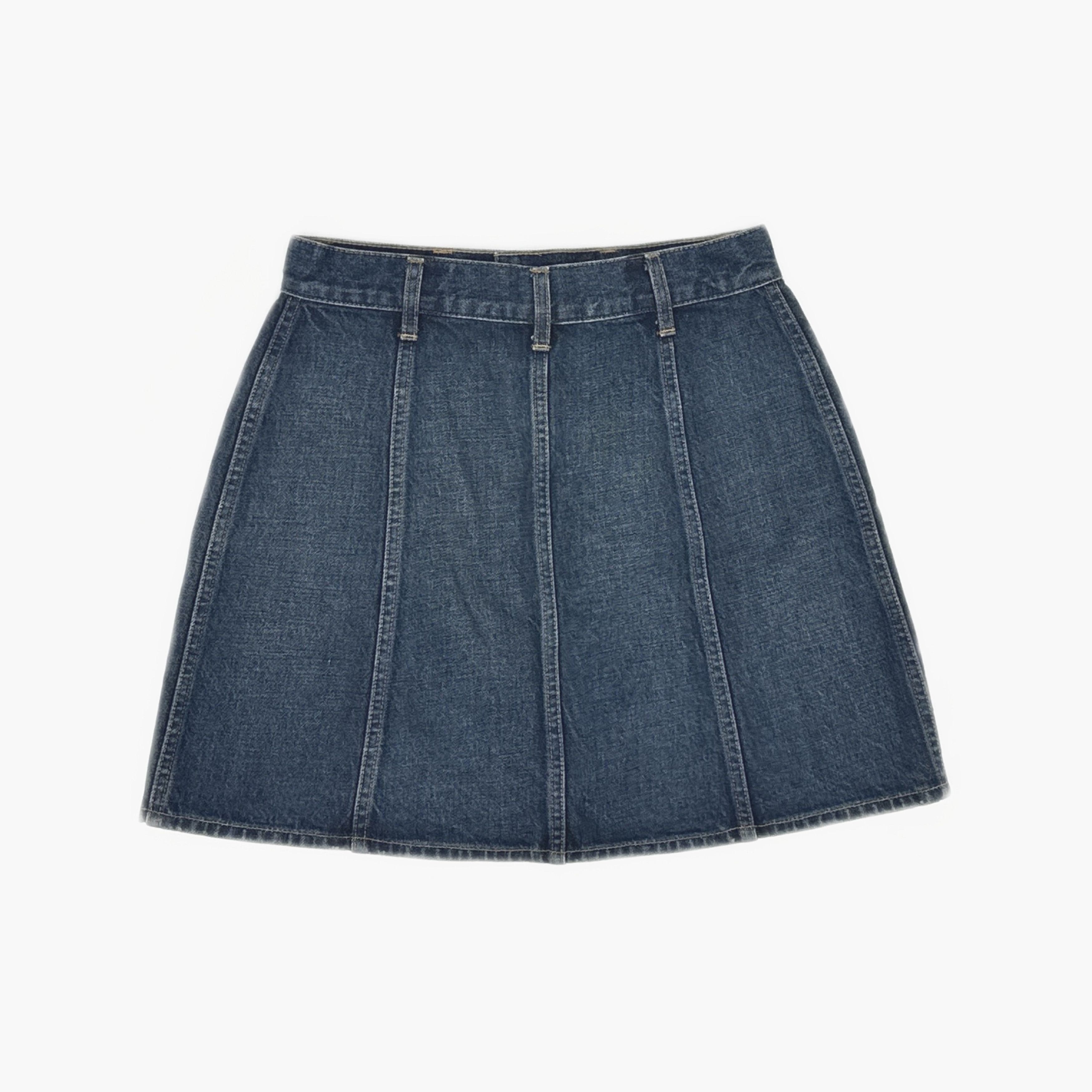 Celine Celine Gold Hardware Denim Mini Skirt Size 28 Size 28" / US 6 / IT 42 - 2 Thumbnail