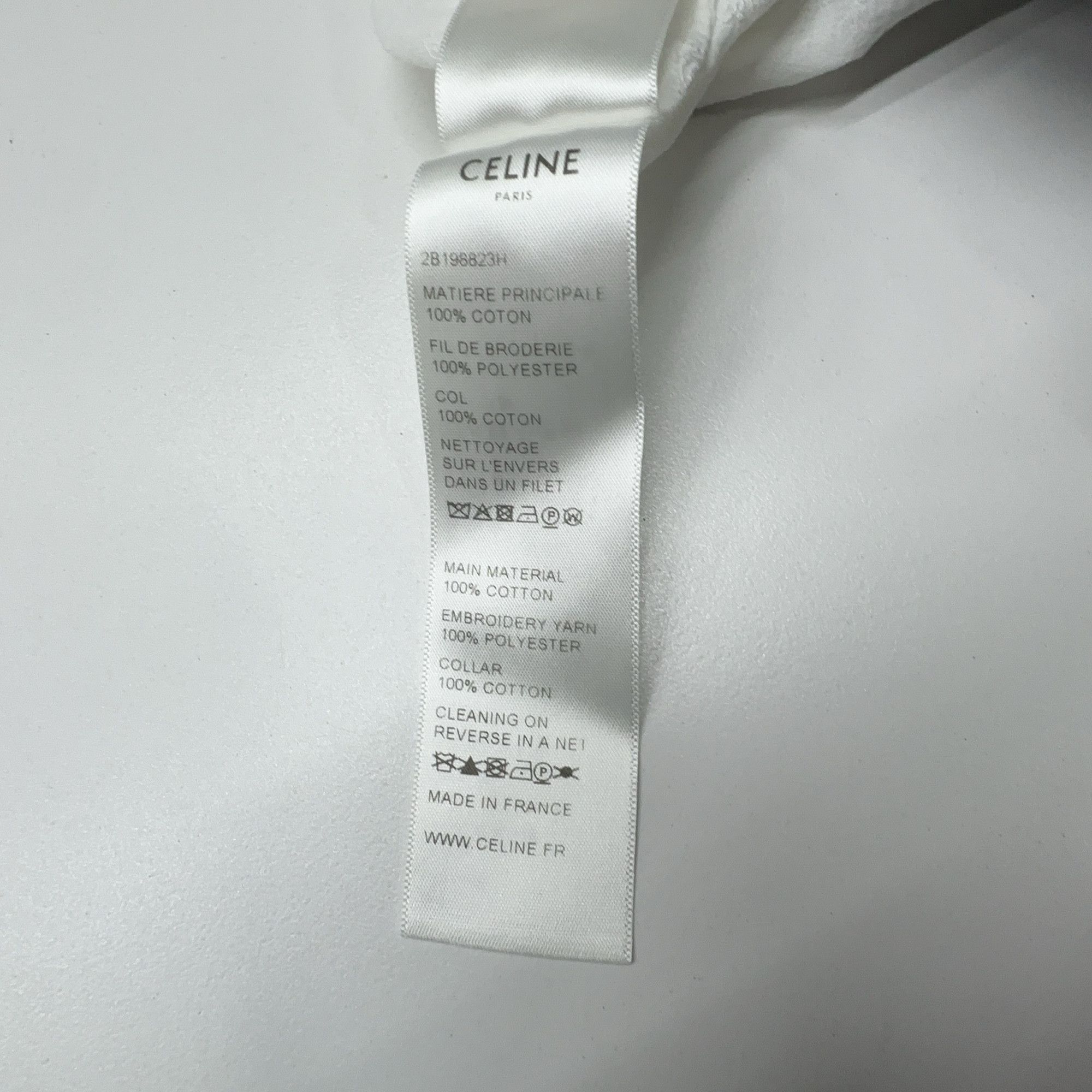 Celine Celine Triomphe Cotton Blouse White Size 34 Size XS / US 0-2 / IT 36-38 - 4 Thumbnail