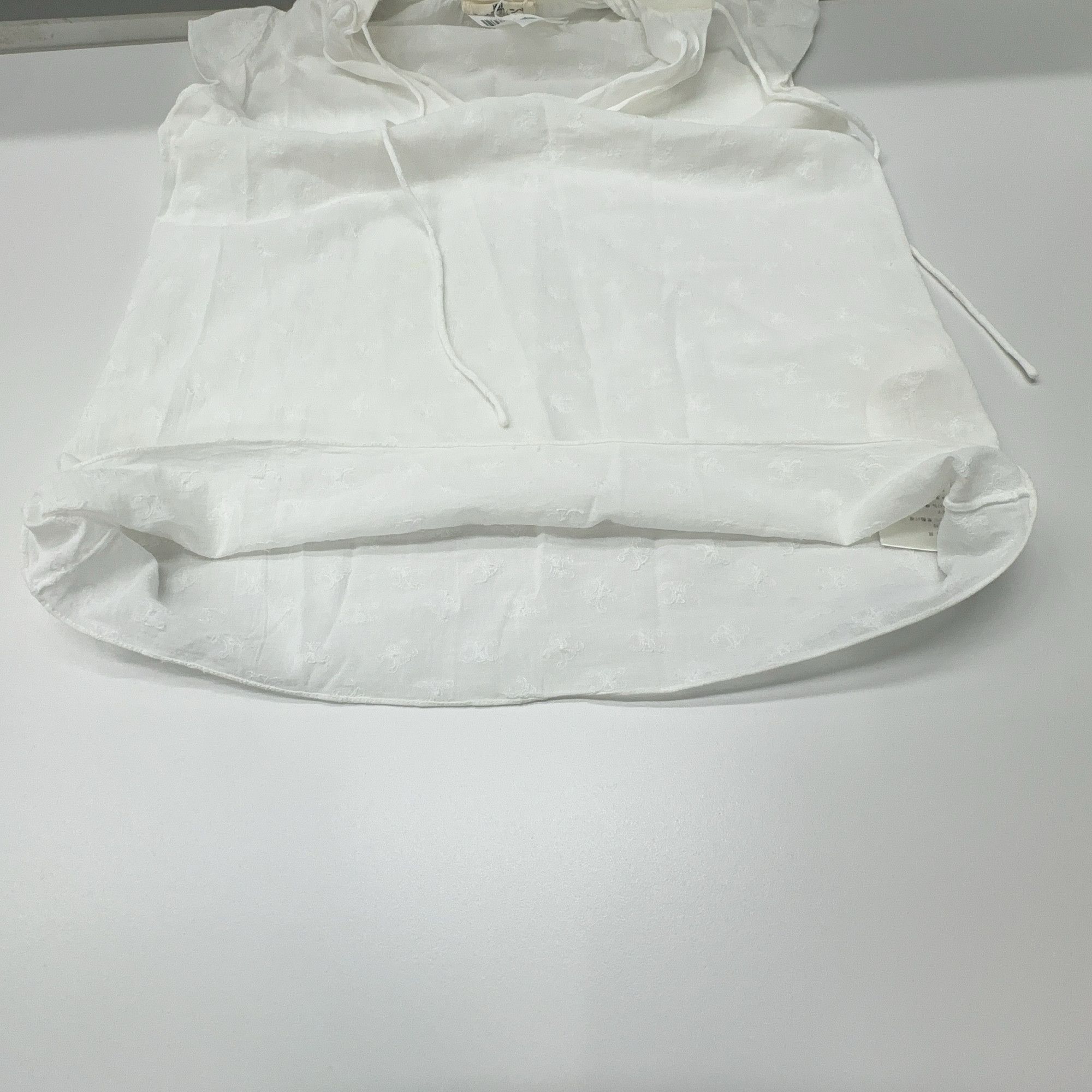 Celine Celine Triomphe Cotton Blouse White Size 34 Size XS / US 0-2 / IT 36-38 - 8 Thumbnail