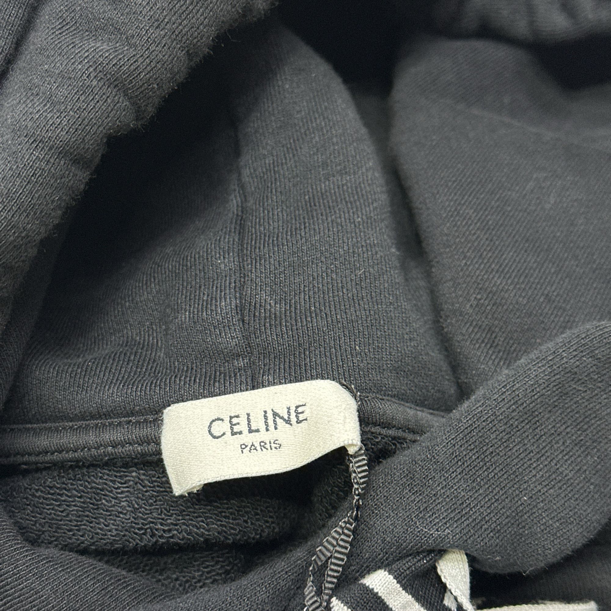 Celine Celine Logo Drawstring Hoodie Size XL Size US XL / EU 56 / 4 - 3 Thumbnail