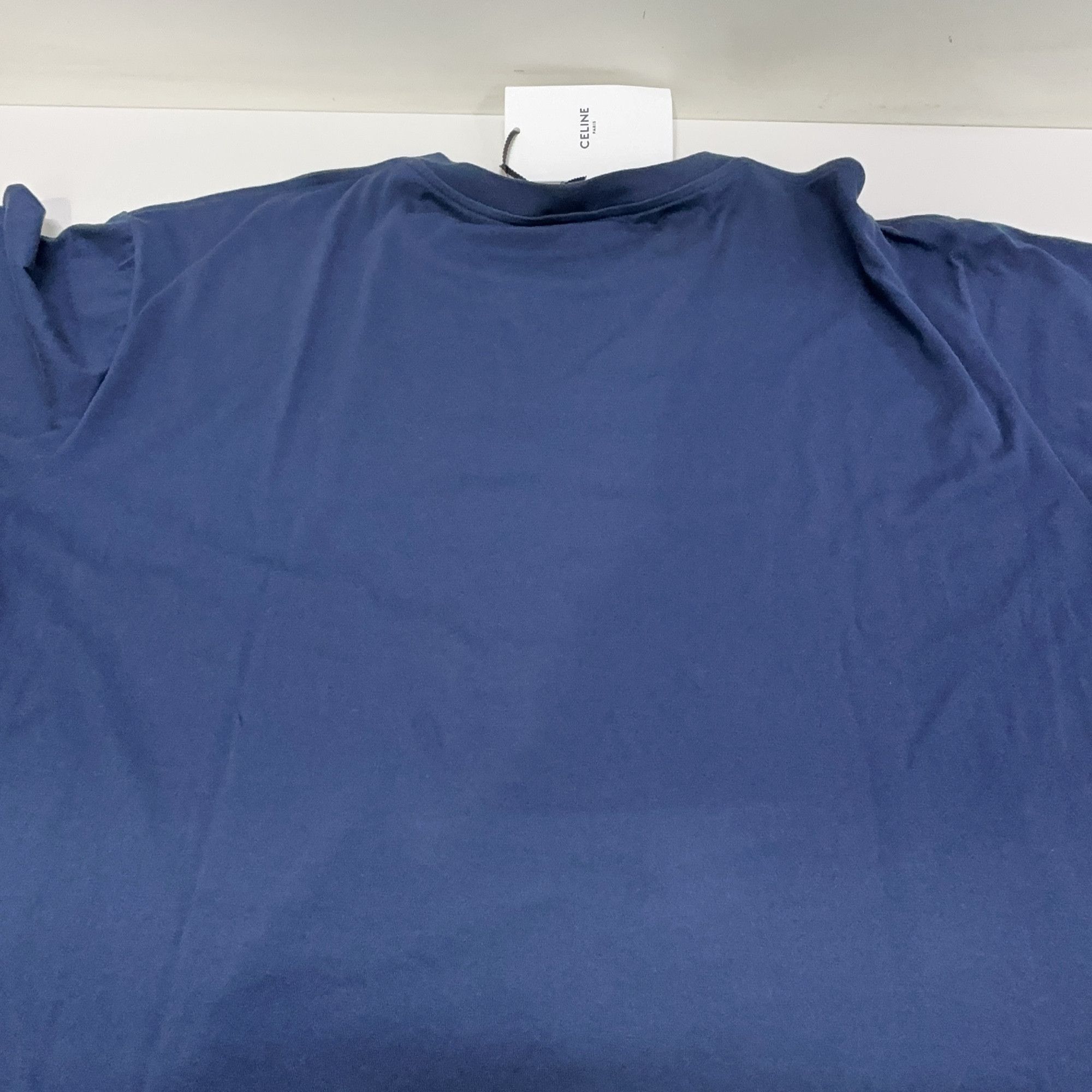 Celine Celine Logo Print T-Shirt Navy Size L Size US L / EU 52-54 / 3 - 8 Thumbnail