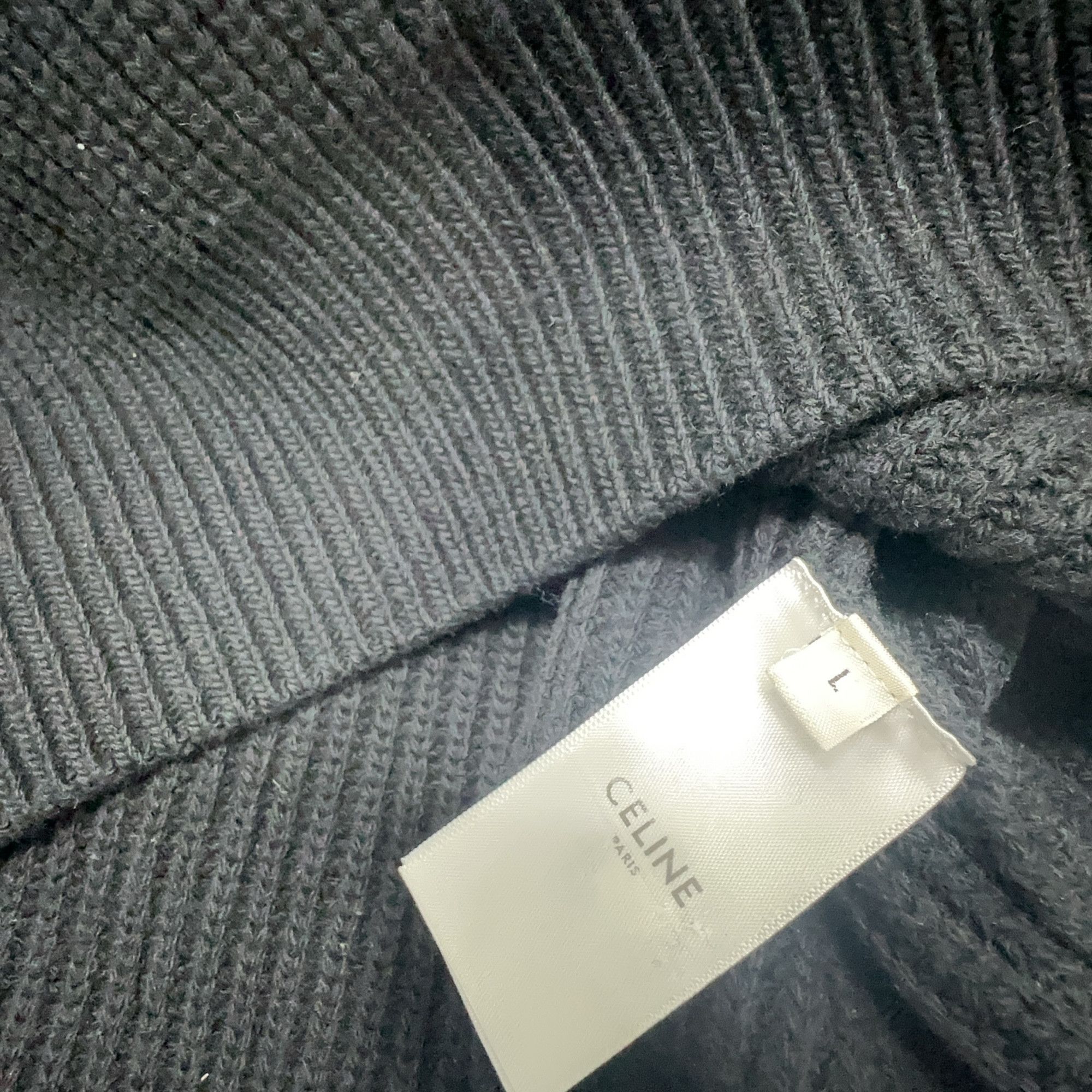 Celine Celine Embroidered Wool Sweater Size L Size US L / EU 52-54 / 3 - 3 Thumbnail