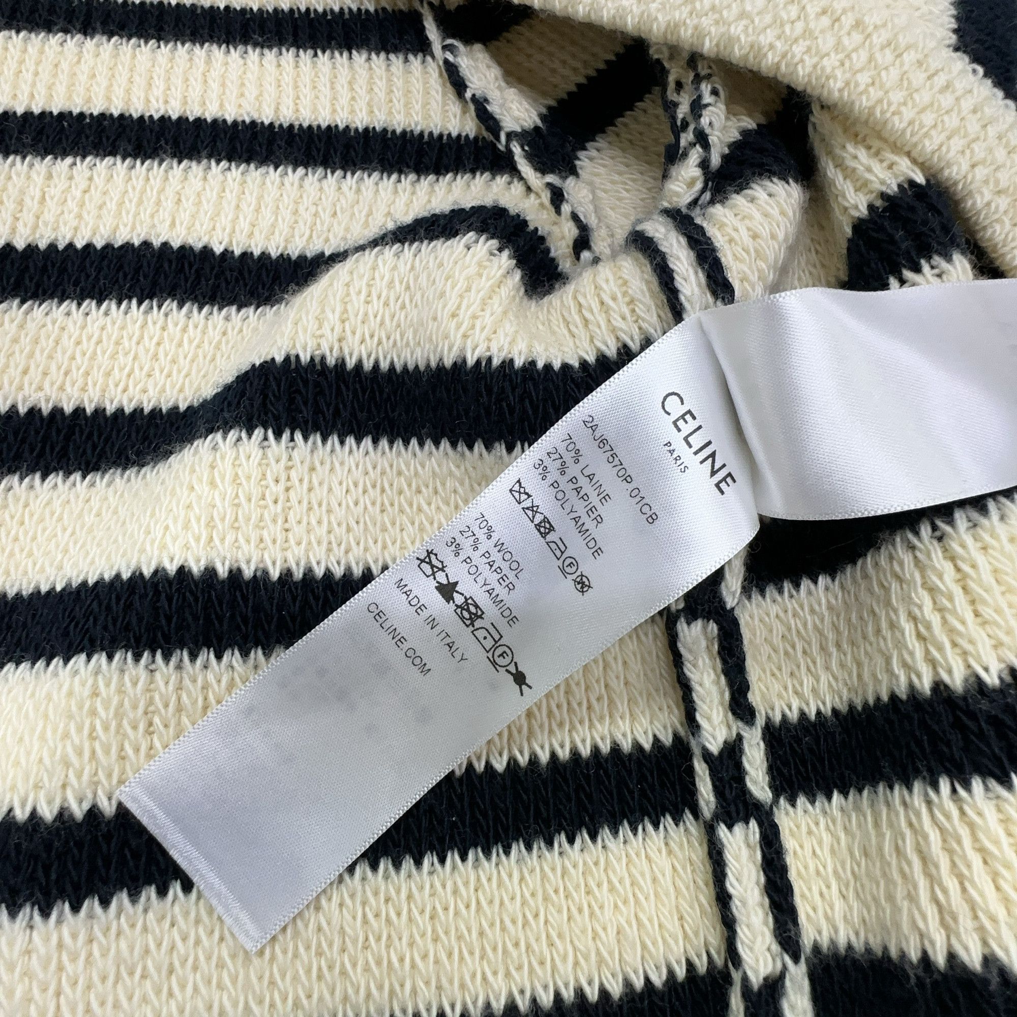 Celine CELINE Striped Wool Blend Cardigan Size S Size S / US 4 / IT 40 - 3 Thumbnail