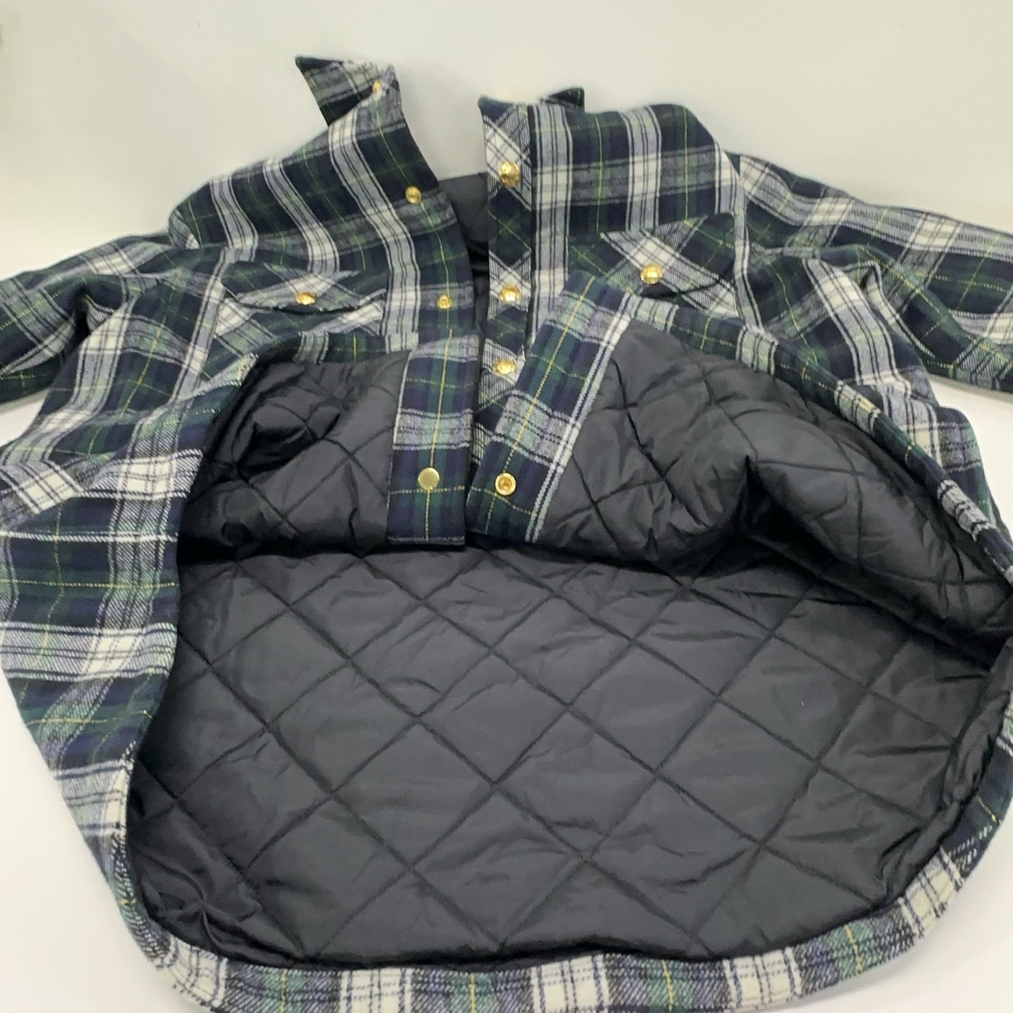 Celine Celine Plaid Cashmere Quilted Button Up Shirt Size 36 Size XS / US 0-2 / IT 36-38 - 7 Thumbnail