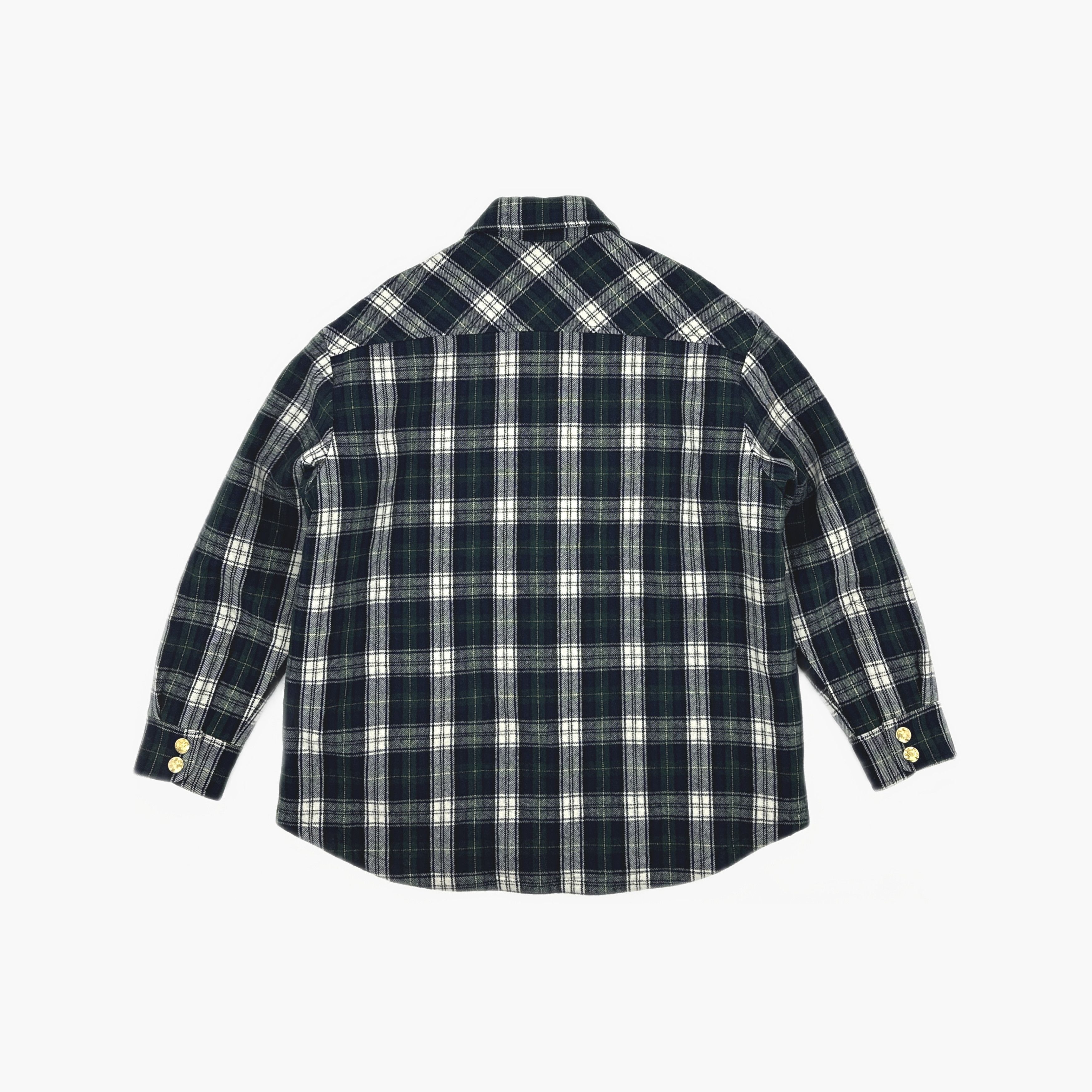 Celine Celine Plaid Cashmere Quilted Button Up Shirt Size 36 Size XS / US 0-2 / IT 36-38 - 2 Thumbnail