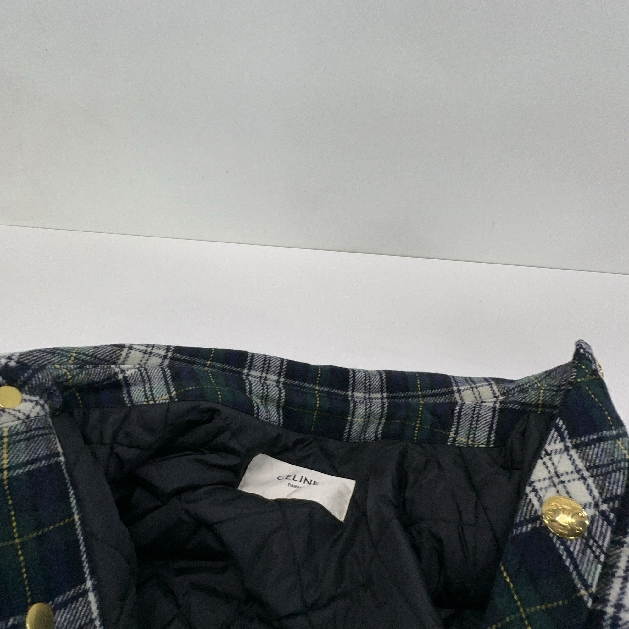 Celine Celine Plaid Cashmere Quilted Button Up Shirt Size 36 Size XS / US 0-2 / IT 36-38 - 6 Thumbnail